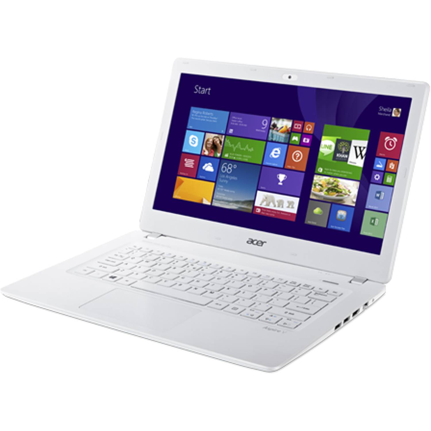 Acer Aspire V3-371-512L Laptop - Core i5 2.7GHz 4GB 500GB Shared Win8.1 13.3inch HD White Acer Aspire V3-371-512L Laptop - Core i5 2.7GHz 4GB 500GB Shared Win8.1 13.3inch HD White