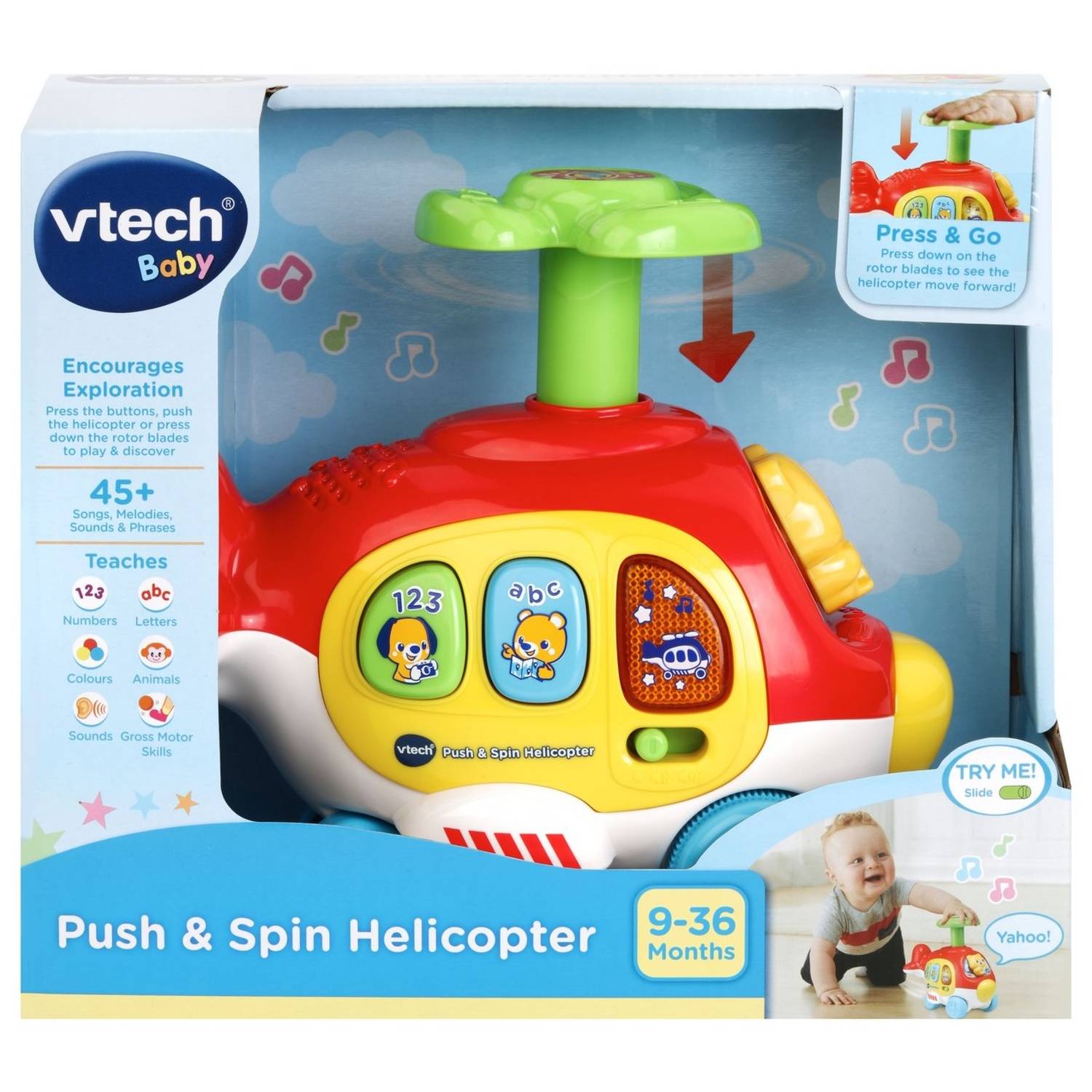 Vtech Push & Spin Helicopter Toy Vtech Push & Spin Helicopter Toy
