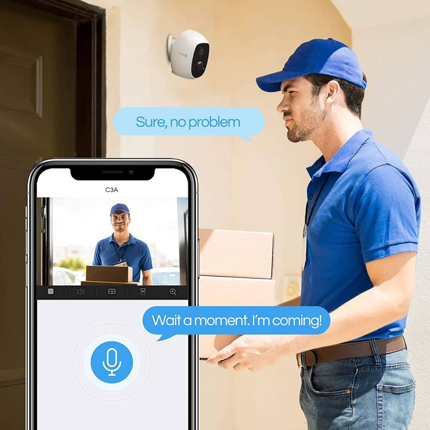 Ezviz C3A WiFi IP Camera and Contec TP500 Infrared Thermometer Ezviz C3A WiFi IP Camera and Contec TP500 Infrared Thermometer