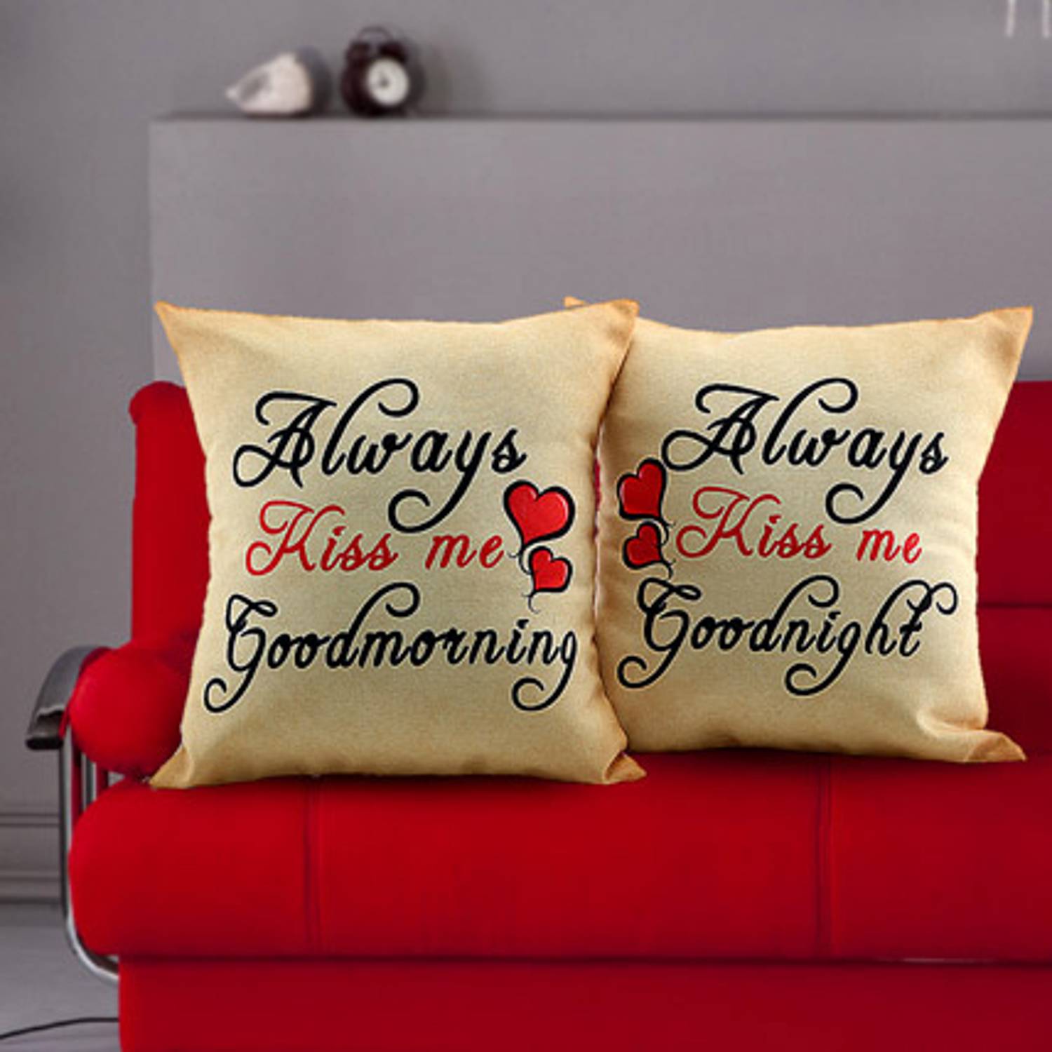 Cushions Printed Always Kiss Me Cushions Printed Always Kiss Me