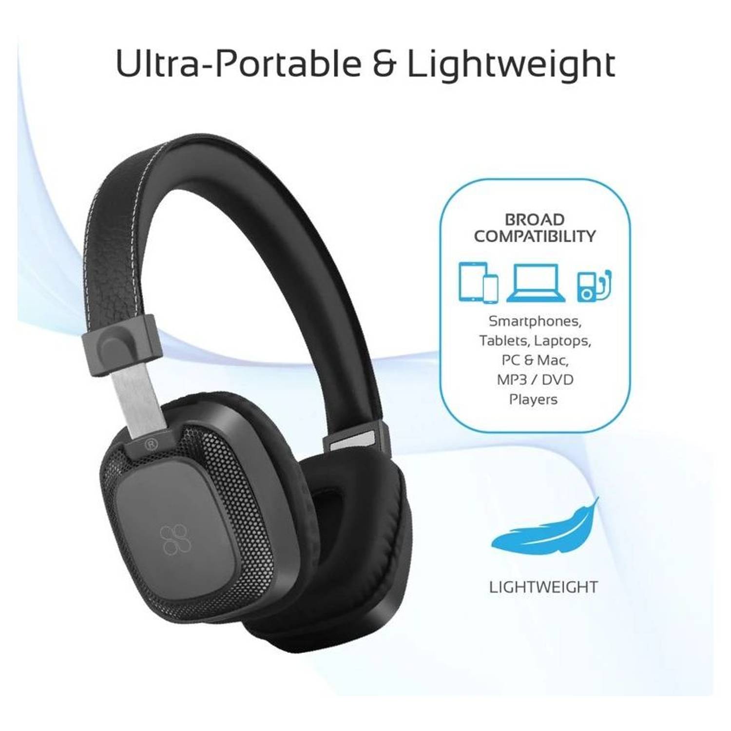 Promate Premium On-Ear Wireless Stereo Headset with Music Playback Controls Black Promate Premium On-Ear Wireless Stereo Headset with Music Playback Controls Black