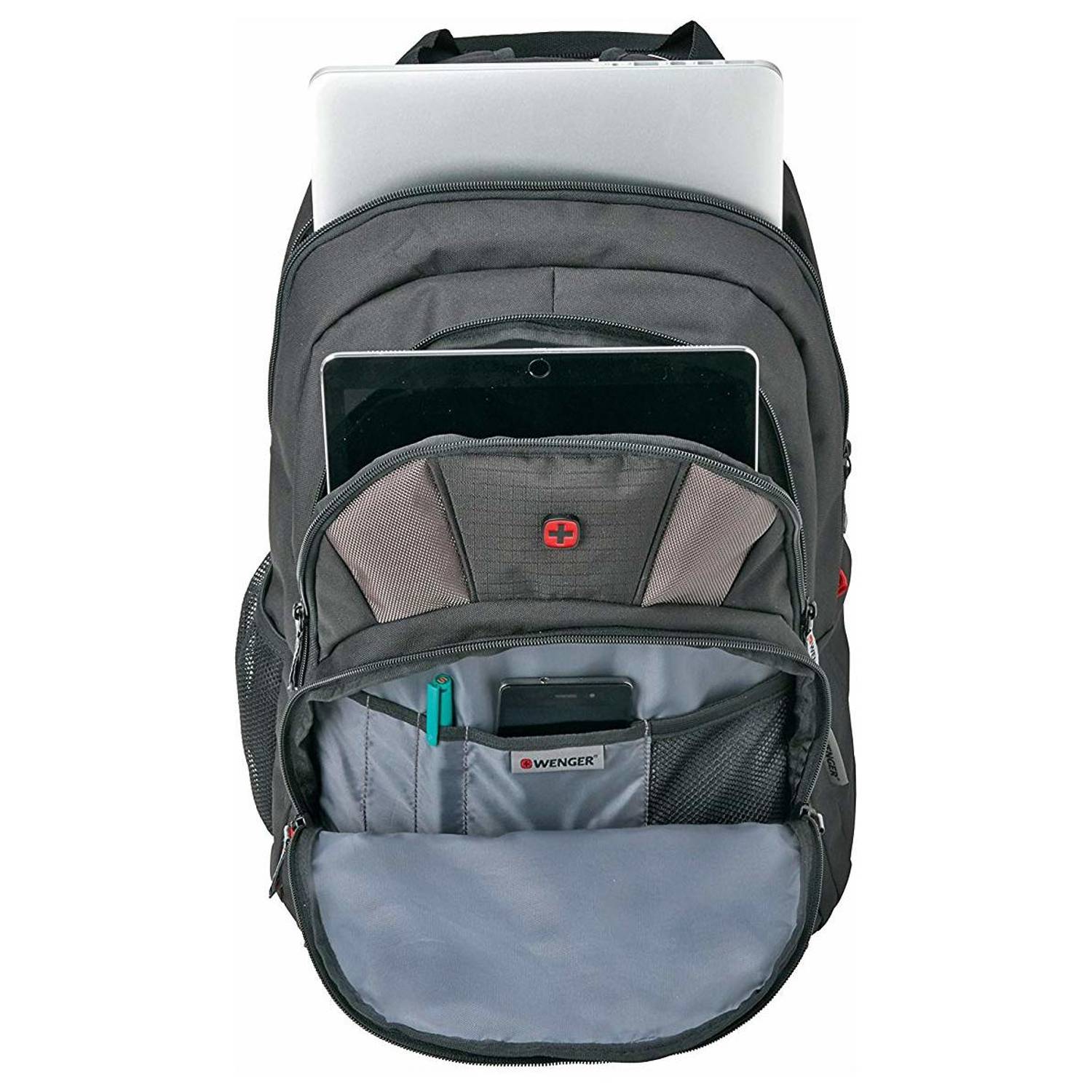 Wenger UPLOAD ESSENTIAL 16 inch Laptop Backpack Grey/Black Wenger UPLOAD ESSENTIAL 16 inch Laptop Backpack Grey/Black