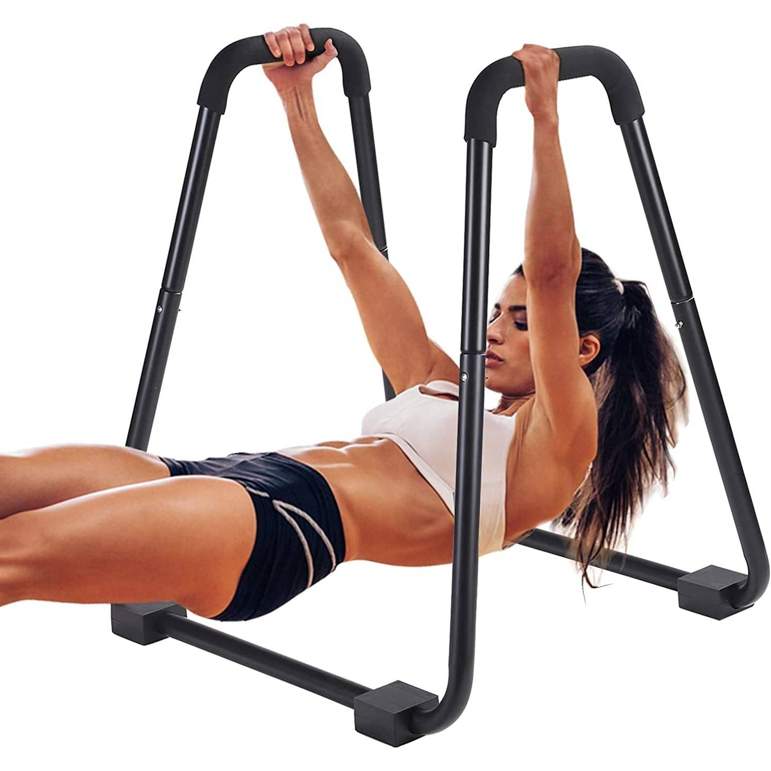 ULTIMAX Dip Bars, Full Set Dip Up Stand Station Triceps Strength Training Dip Bar, Parallel Bars, Strengthener, Pull-Ups, Push-Ups, L-Sits Split Parallel Bars ULTIMAX Dip Bars, Full Set Dip Up Stand Station Triceps Strength Training Dip Bar, Parallel Bars, Strengthener, Pull-Ups, Push-Ups, L-Sits Split Parallel Bars