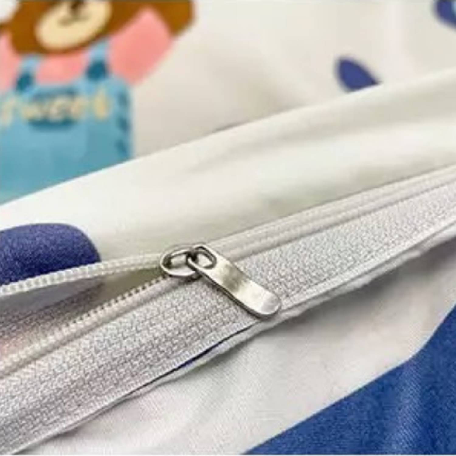 Luna Home Single Size 4 Pieces Bedding Set Without Filler, Cute Heart And Bear Design Luna Home Single Size 4 Pieces Bedding Set Without Filler, Cute Heart And Bear Design