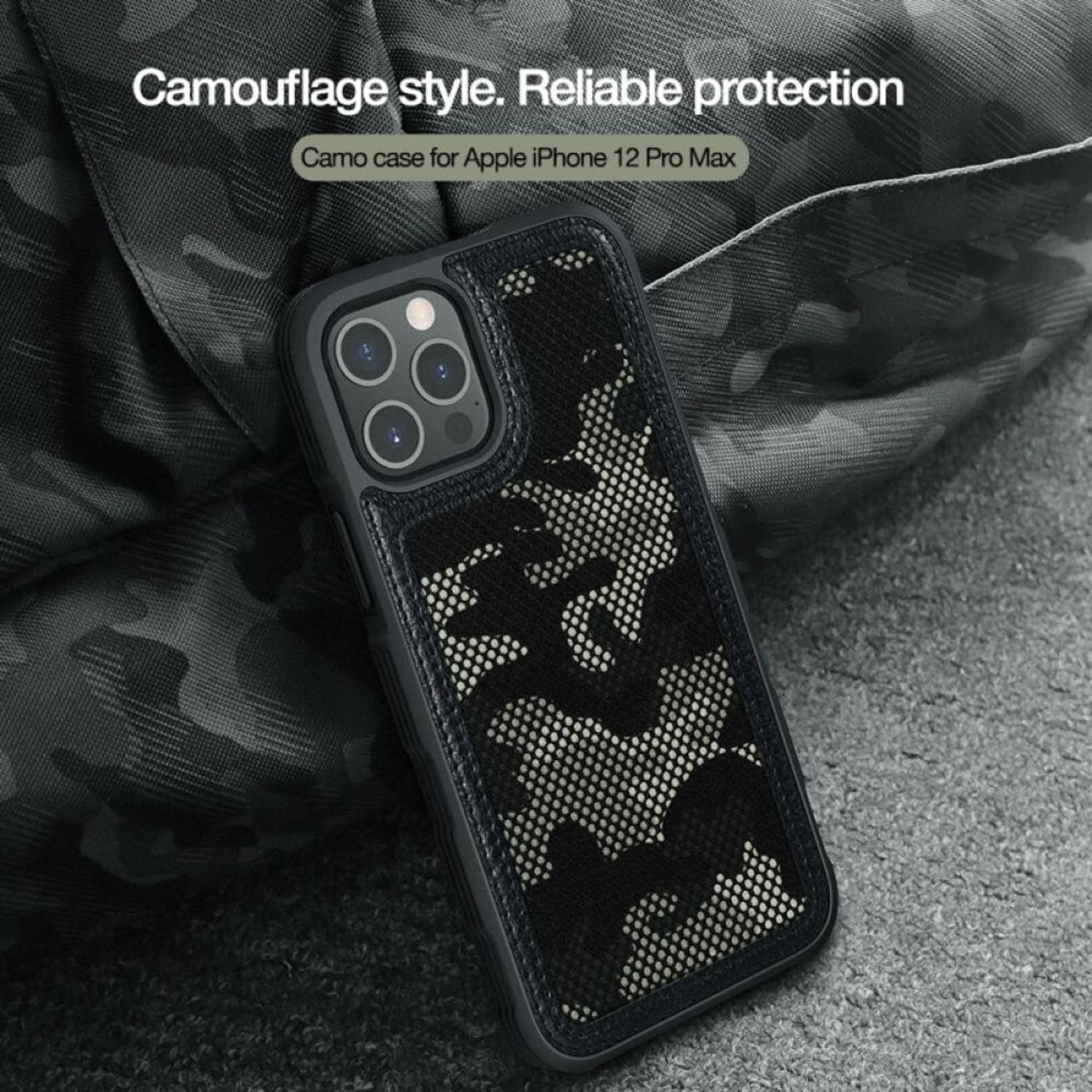 Nillkin Camo Army Case Black iPhone 12 Pro Max Nillkin Camo Army Case Black iPhone 12 Pro Max