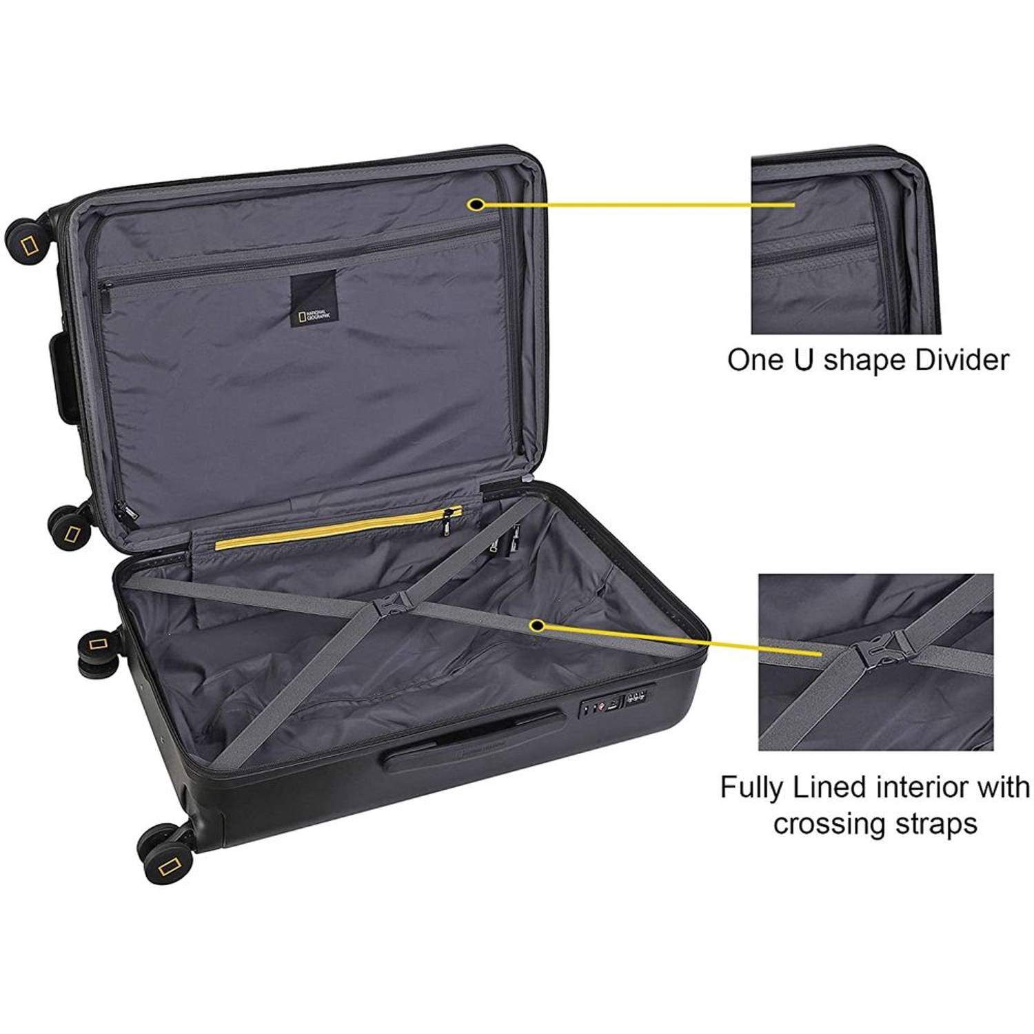 National Geographic Cruise PC Trolley Bag Black National Geographic Cruise PC Trolley Bag Black