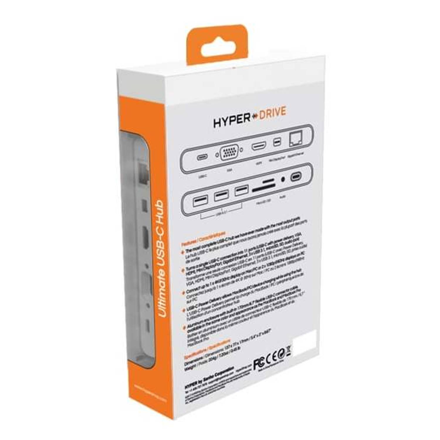 Hyper Drive GN30 USB Type C Ultimate Hub 11in1 Silver Hyper Drive GN30 USB Type C Ultimate Hub 11in1 Silver
