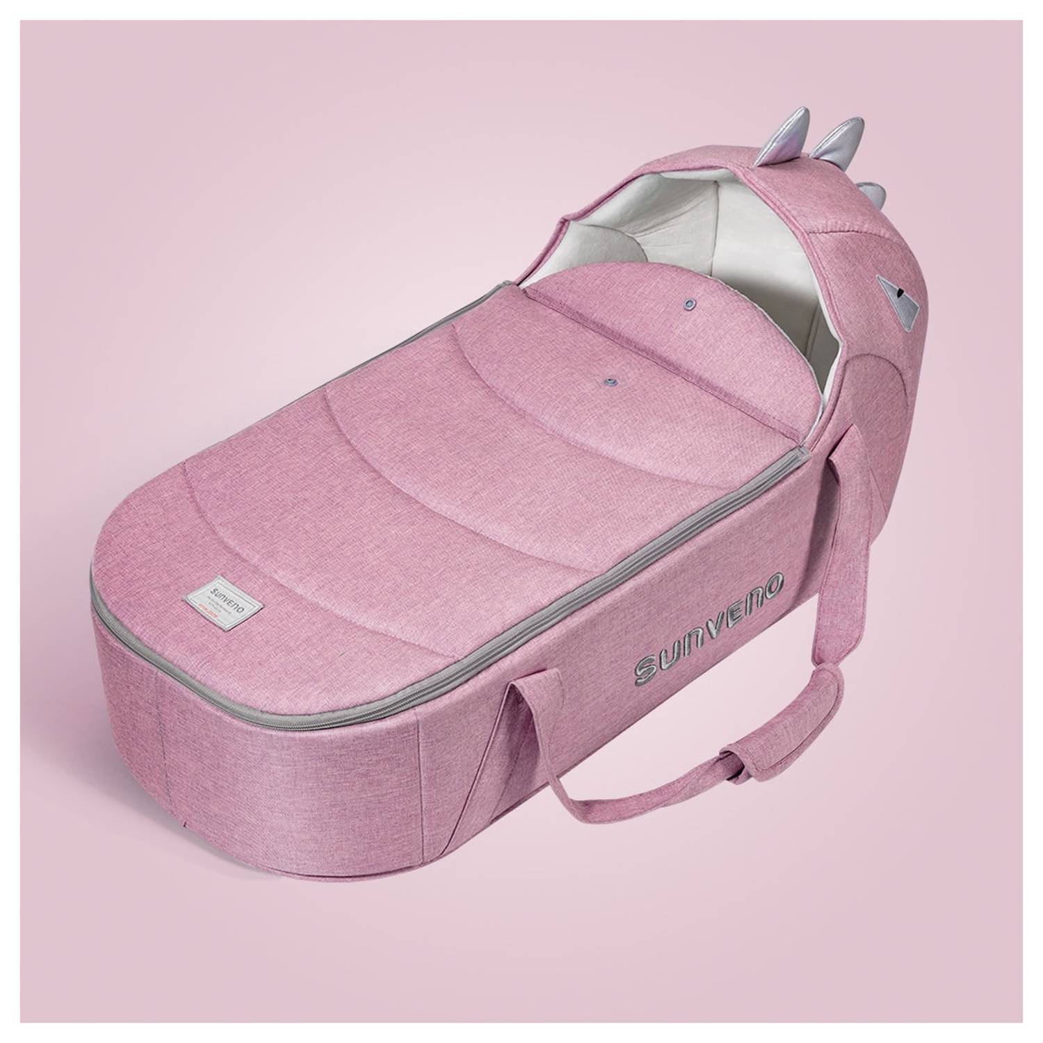 Sunveno Foldable Travel Carry Cot Pink Sunveno Foldable Travel Carry Cot Pink