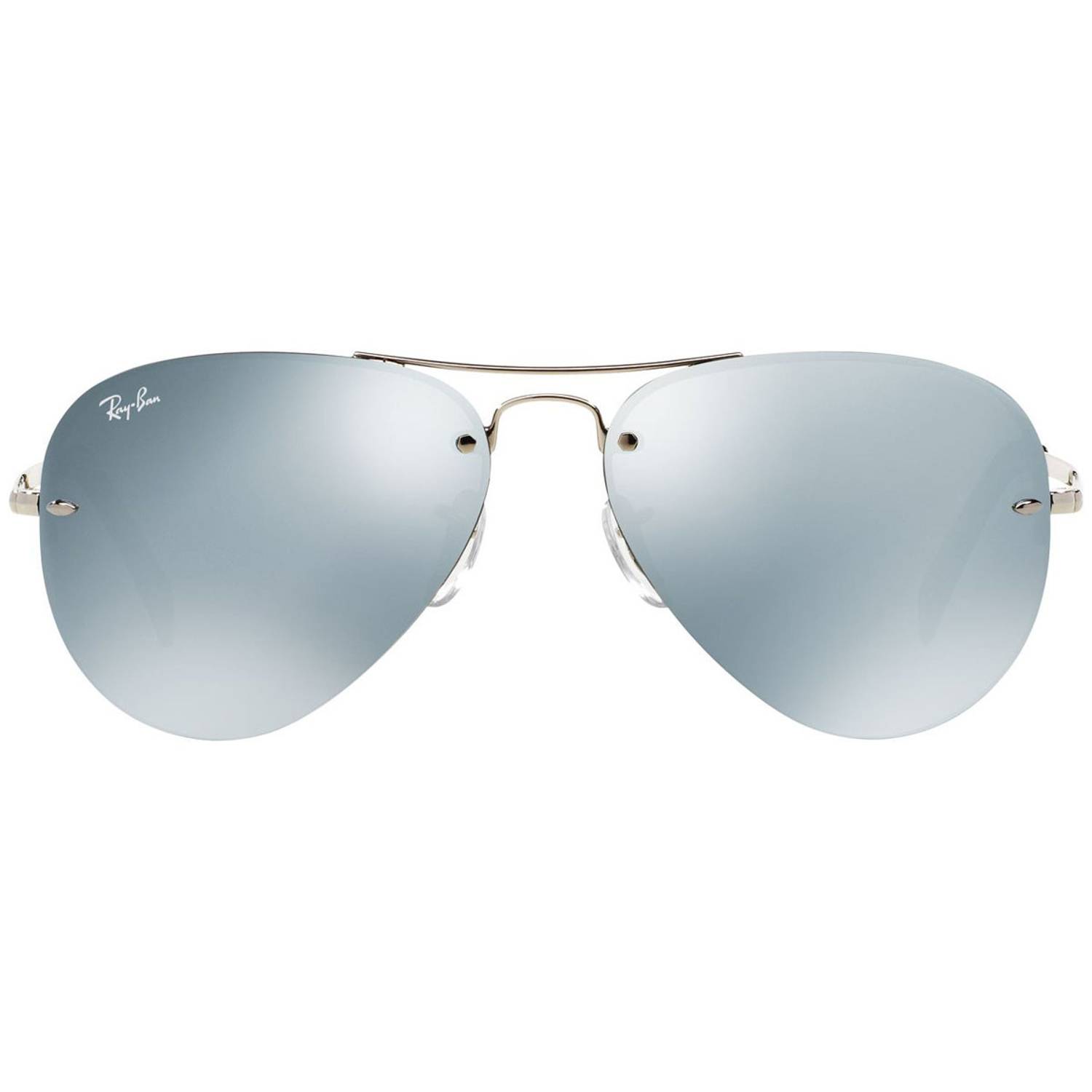 RayBan RB3449-003/30-59 Aviator Stainless Steel Silver Unisex Sunglasses RayBan RB3449-003/30-59 Aviator Stainless Steel Silver Unisex Sunglasses