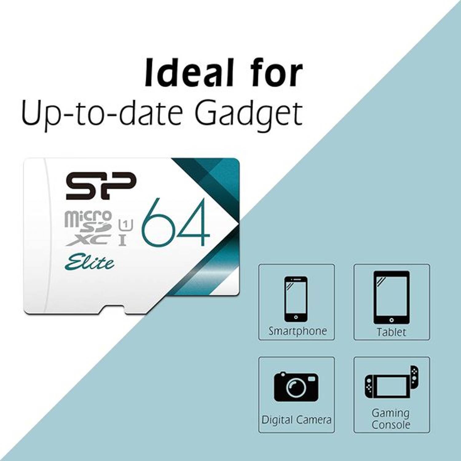 Silicon Power Elite MicroSD Memory Card 64GB SP064GBSTXBU1V21SP Silicon Power Elite MicroSD Memory Card 64GB SP064GBSTXBU1V21SP