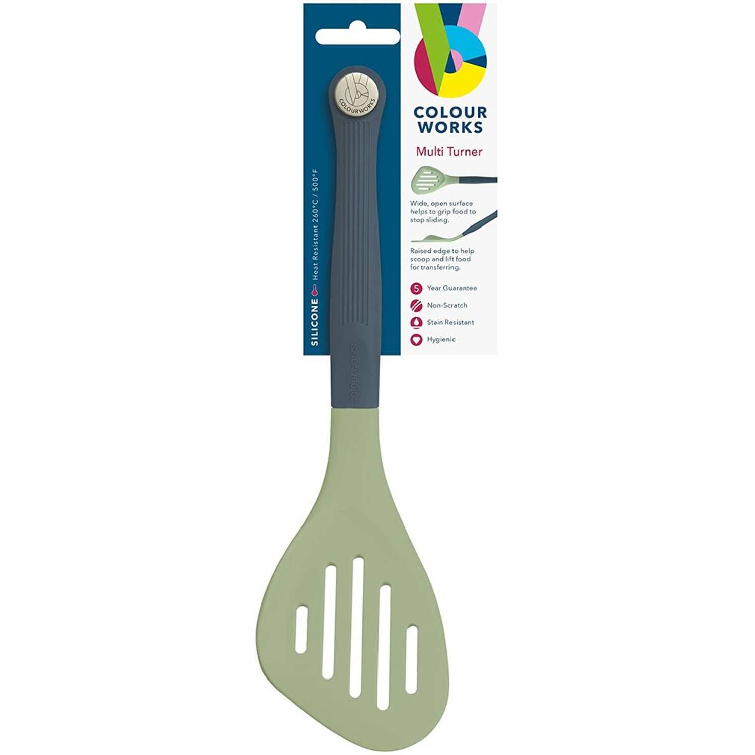 Colourworks Long Handled Slotted Food Turner Colourworks Long Handled Slotted Food Turner