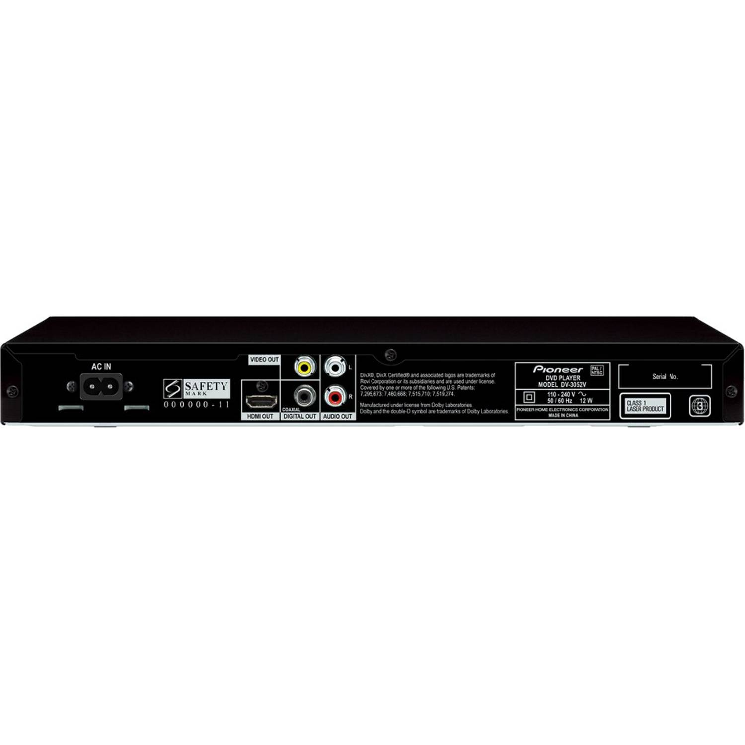 Pioneer DV3052V DVD Player Pioneer DV3052V DVD Player