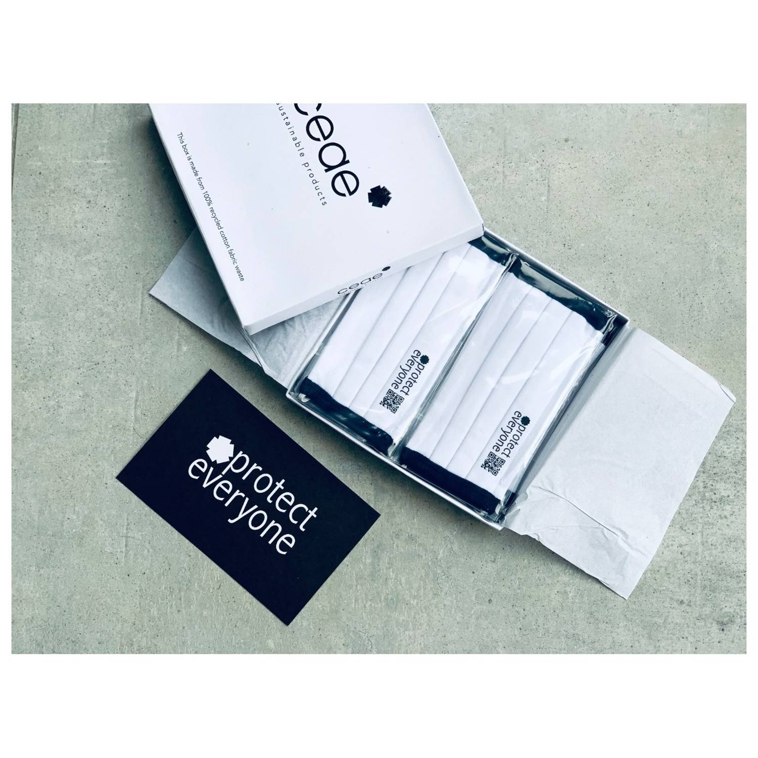 Ceae 100% Organic Cotton 3 Layer 30 Wash Reusable Face Mask (Pack of 10) Ceae 100% Organic Cotton 3 Layer 30 Wash Reusable Face Mask (Pack of 10)