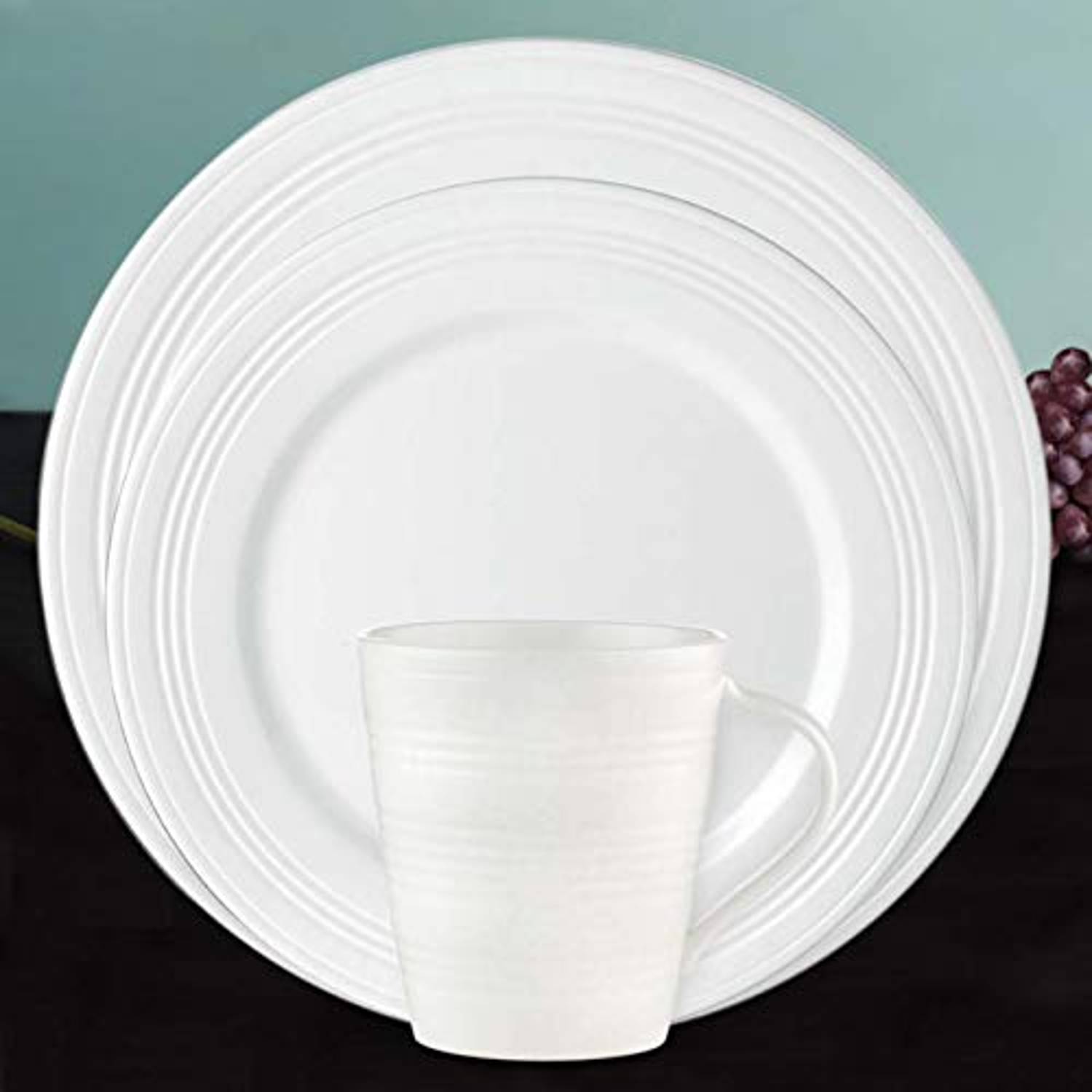 Lenox Tin Can Alley 4 Degrees 12-Piece Dinnerware Set, Service For 4, White - L-100 Lenox Tin Can Alley 4 Degrees 12-Piece Dinnerware Set, Service For 4, White - L-100