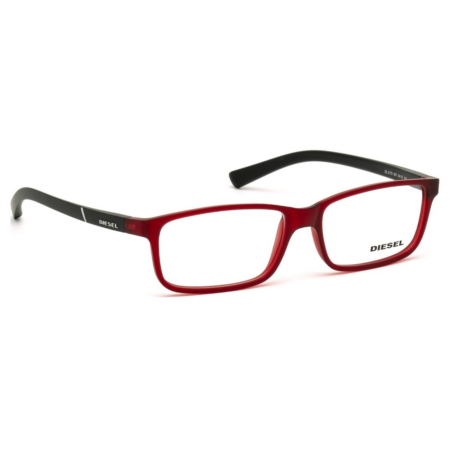 Diesel Optical Frame Matte Red Injected For Men DL5179 067 54 Diesel Optical Frame Matte Red Injected For Men DL5179 067 54