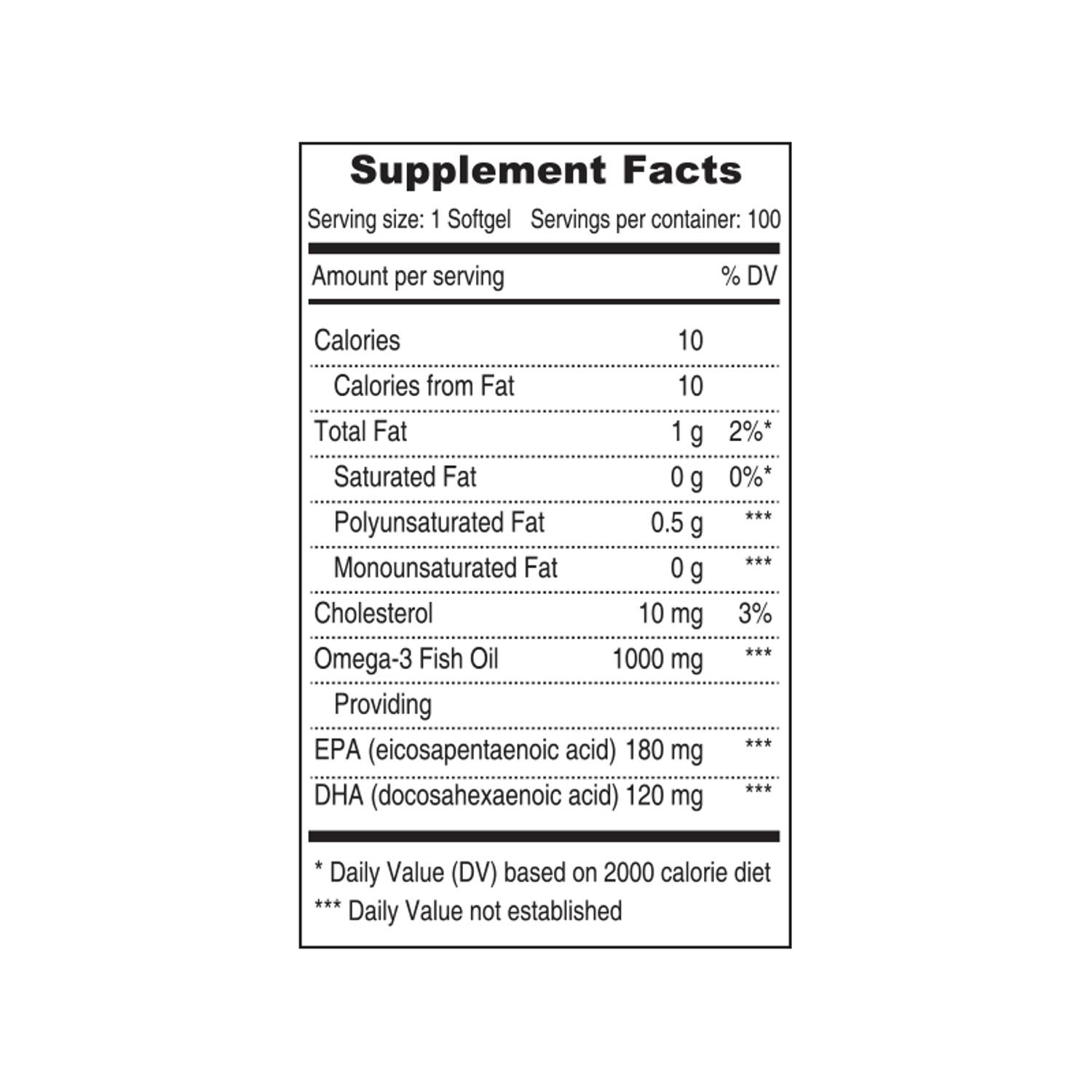 Sunshine Nutrition Omega3 Fish Oil Conc 1000mg 100 Softgels Sunshine Nutrition Omega3 Fish Oil Conc 1000mg 100 Softgels