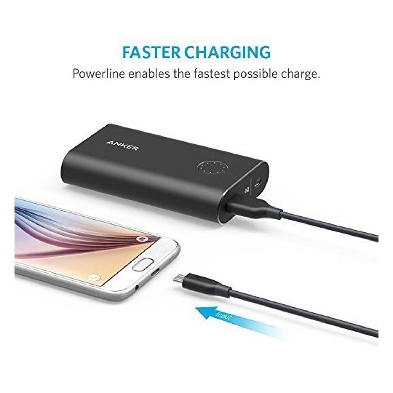 Anker Powerline Micro USB Cable 3m Space Grey - A8134H11 Anker Powerline Micro USB Cable 3m Space Grey - A8134H11