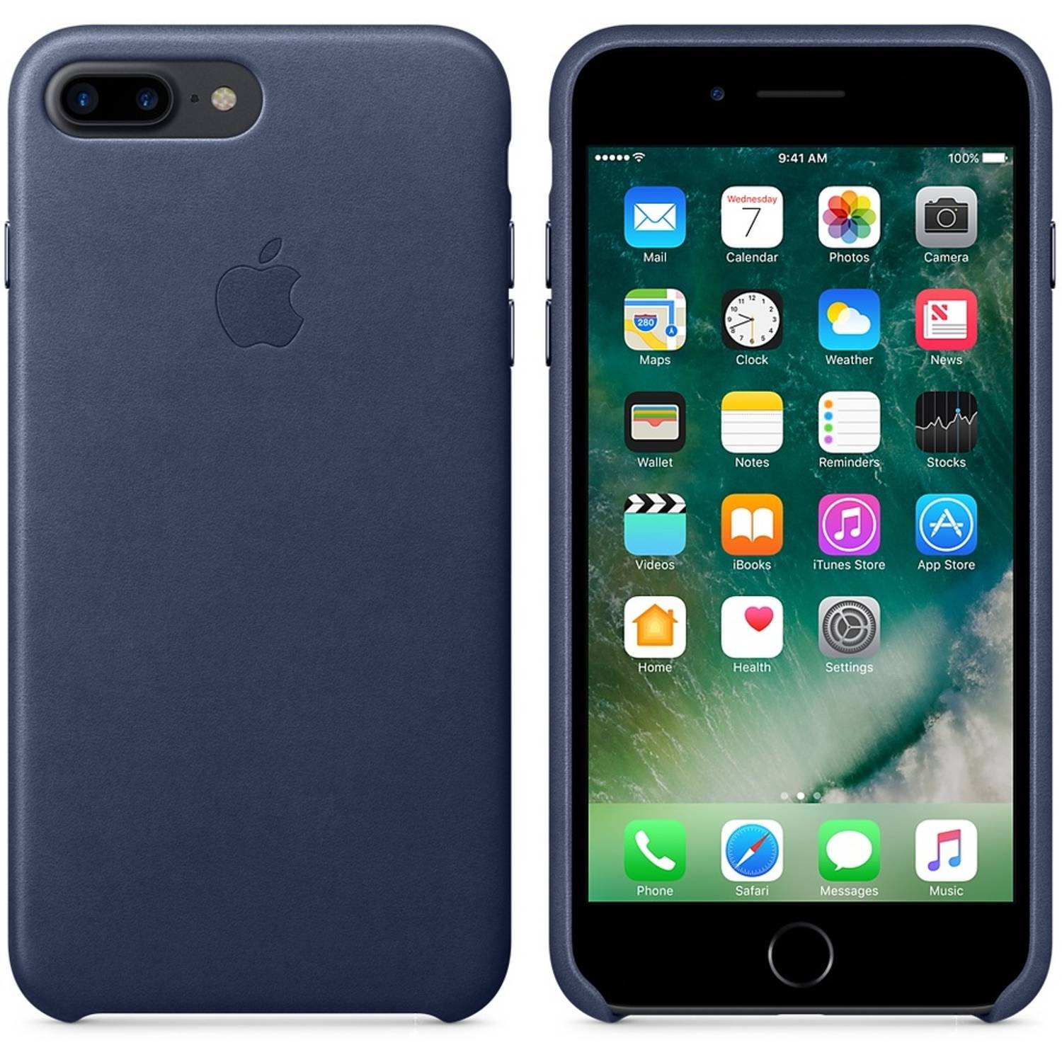 Apple MMYG2ZM/A iphone 7 Plus Leather Case Midnight Blue Apple MMYG2ZM/A iphone 7 Plus Leather Case Midnight Blue