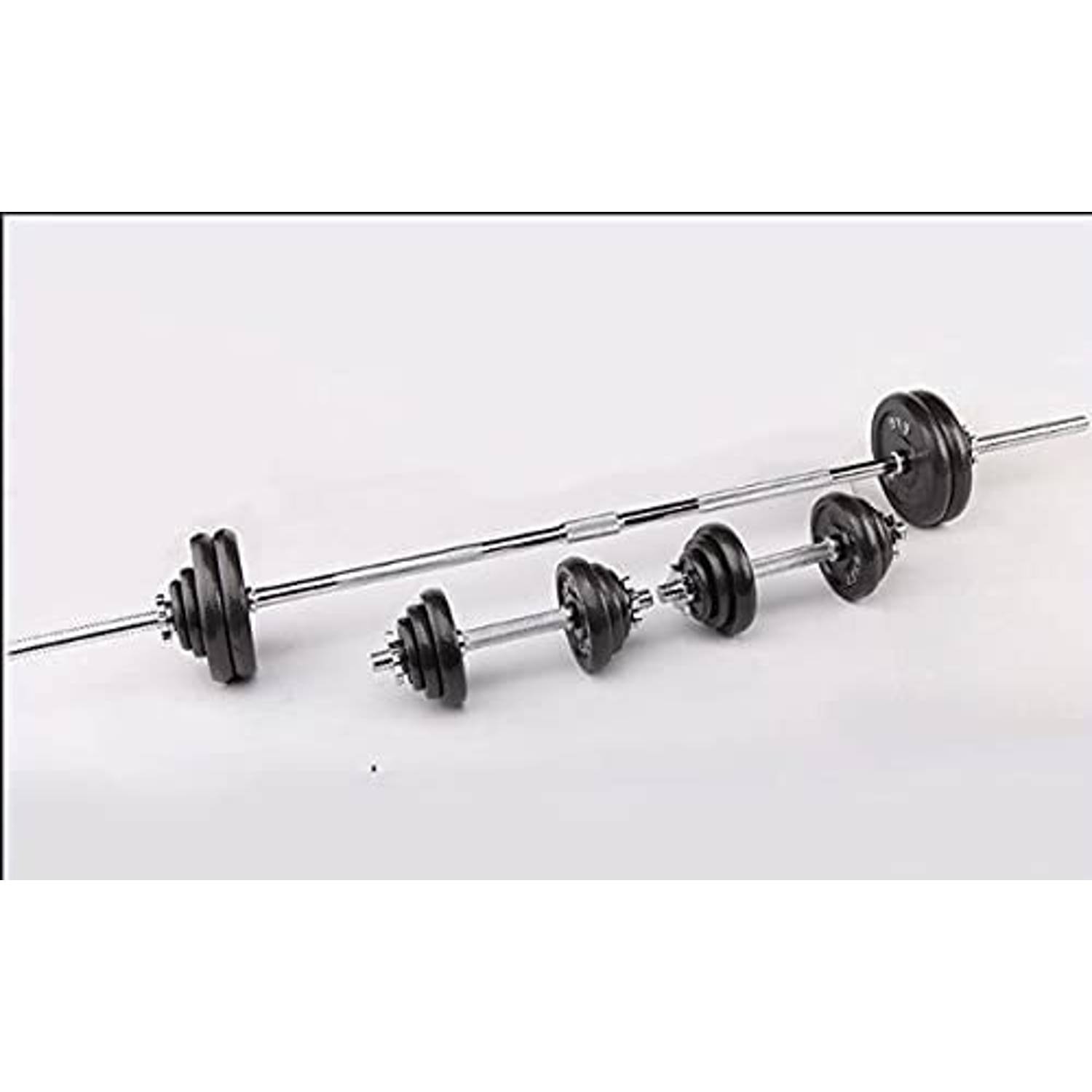 ULTIMAX 50 kg Dumbbell Set Grey With Carrying Box Dumbbell and Barbell Set for Gym and Home Fitness ULTIMAX 50 kg Dumbbell Set Grey With Carrying Box Dumbbell and Barbell Set for Gym and Home Fitness