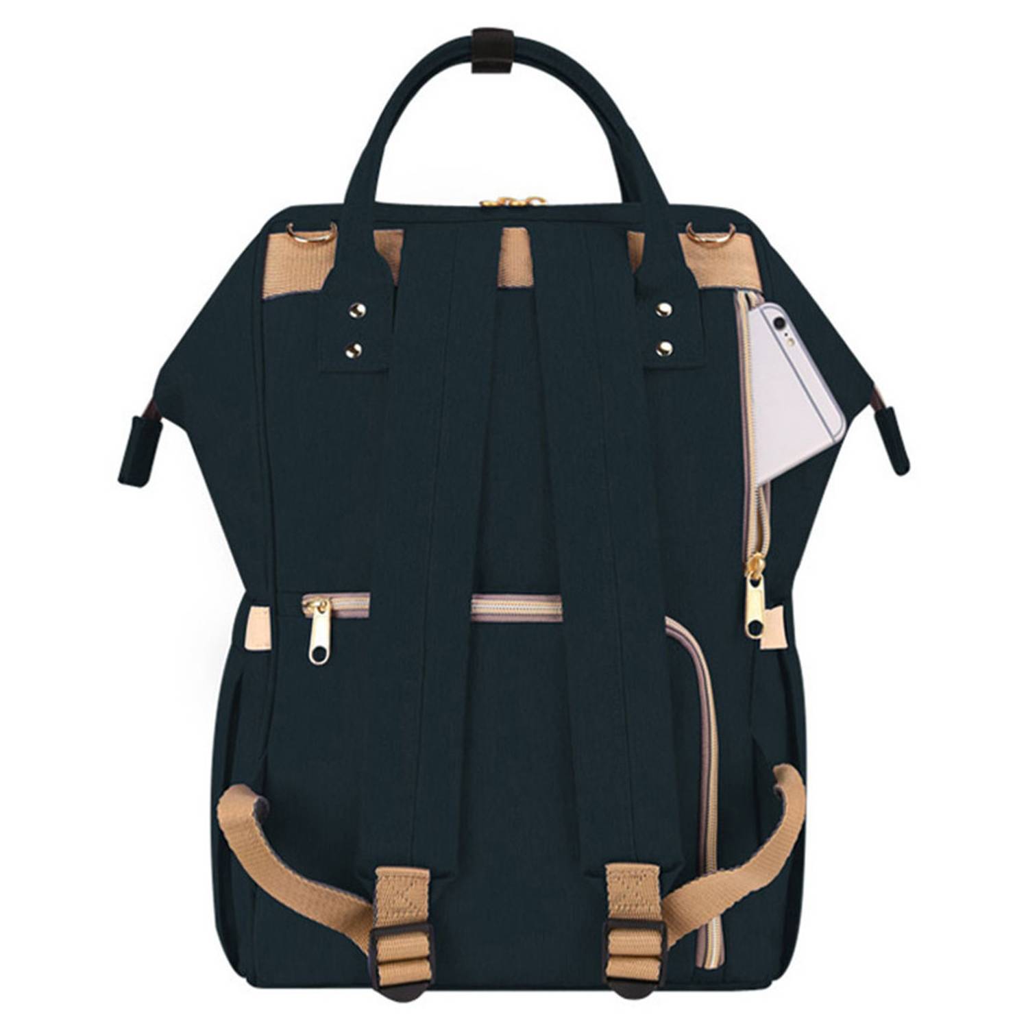 Sunveno Diaper Bag with USB Black Embroidery Sunveno Diaper Bag with USB Black Embroidery