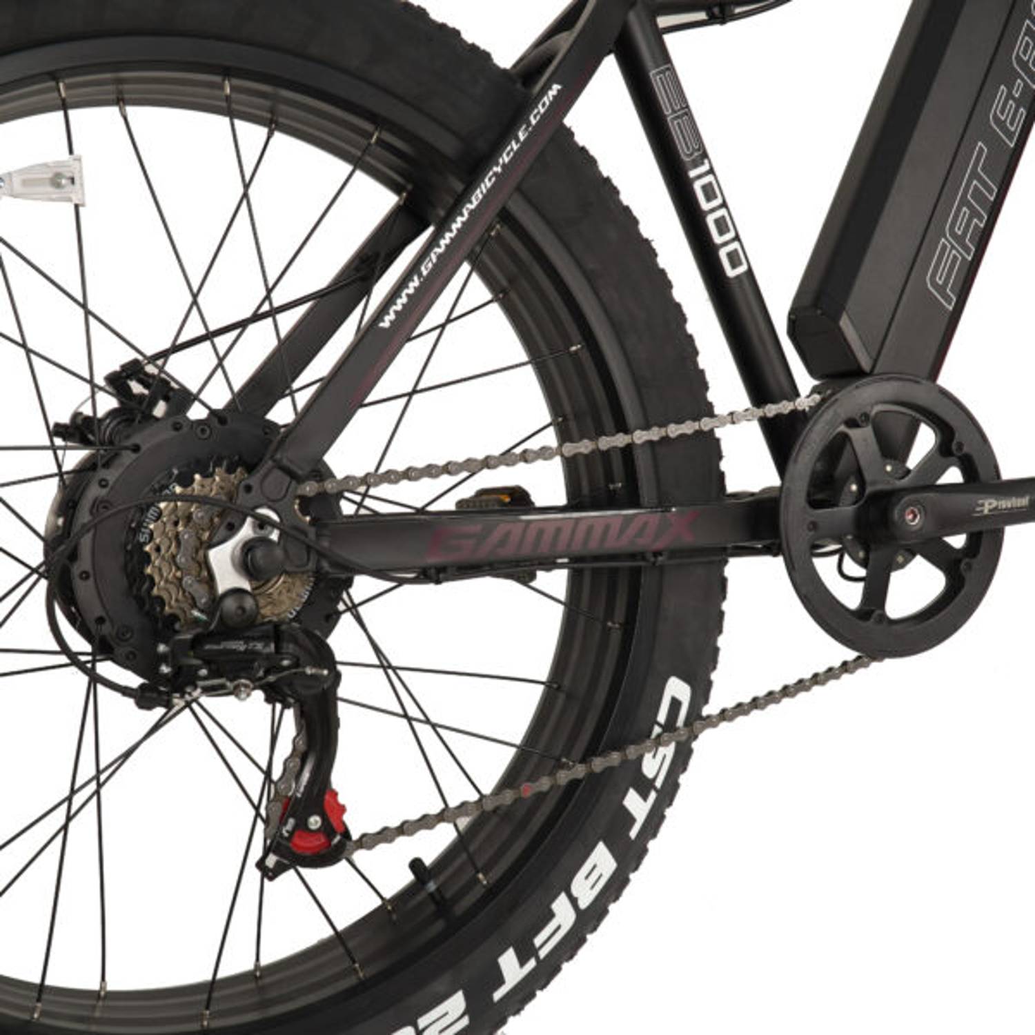 Gammax E Mountain Fat Bike 26 Inch, Black Gammax E Mountain Fat Bike 26 Inch, Black