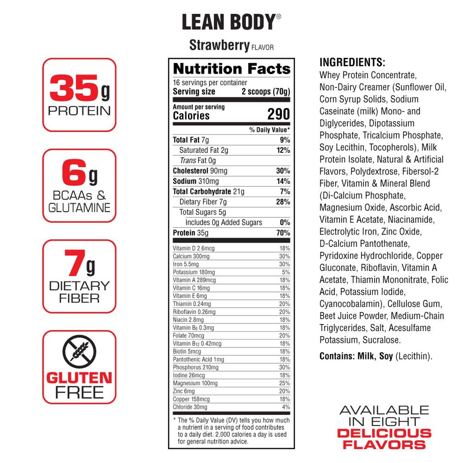 Labrada Lean Body Meal Replacement Strawberry 2.47LB Labrada Lean Body Meal Replacement Strawberry 2.47LB