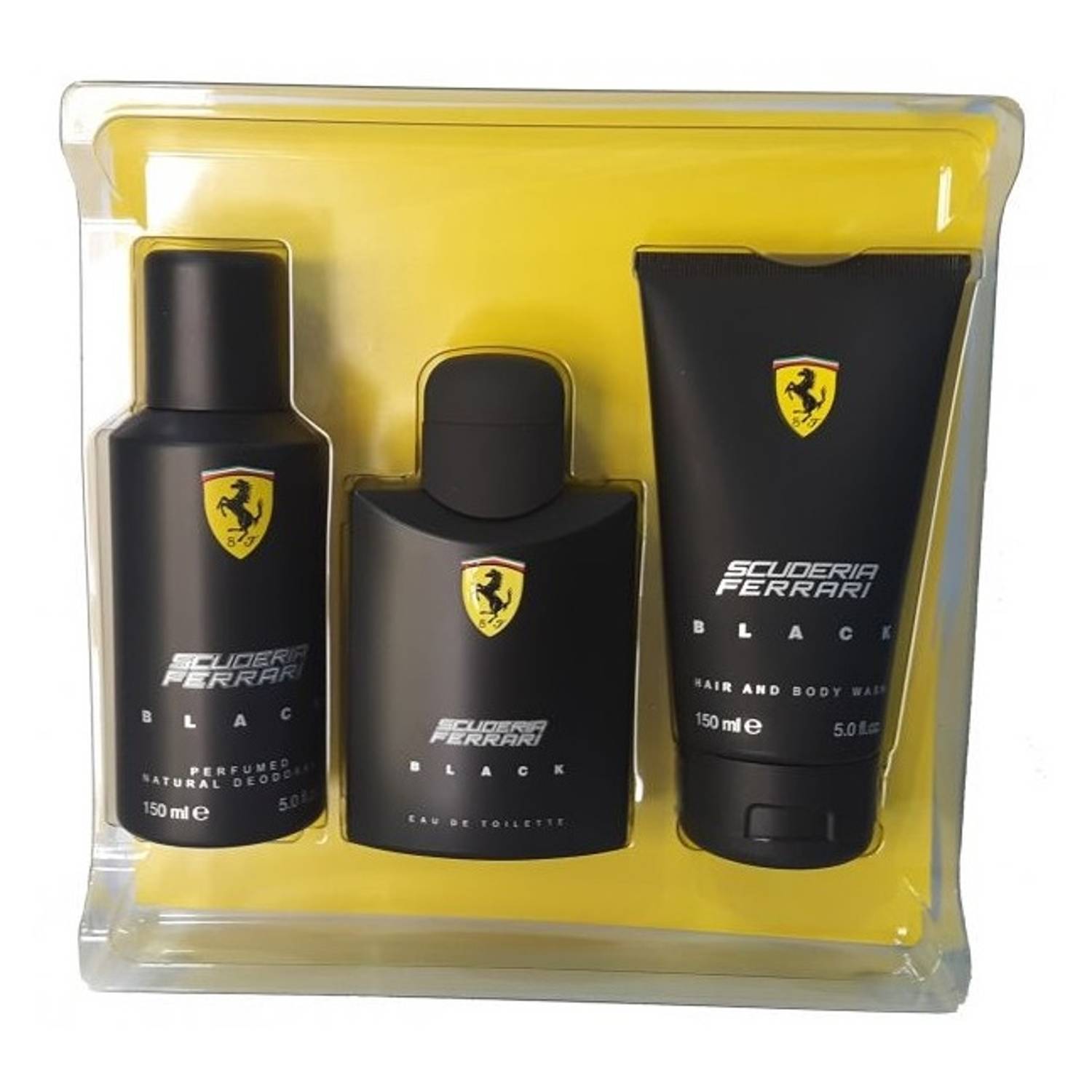 Ferrari Black Perfume Gift Set For Men (Ferrari Perfume 125ml EDT + Bodywash 150ml + Deo Spray 150ml) Ferrari Black Perfume Gift Set For Men (Ferrari Perfume 125ml EDT + Bodywash 150ml + Deo Spray 150ml)