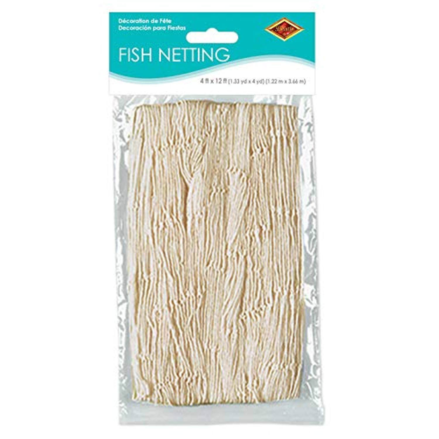 Beistle Fish Netting, Natural Color, 4' X 12' Beistle Fish Netting, Natural Color, 4' X 12'