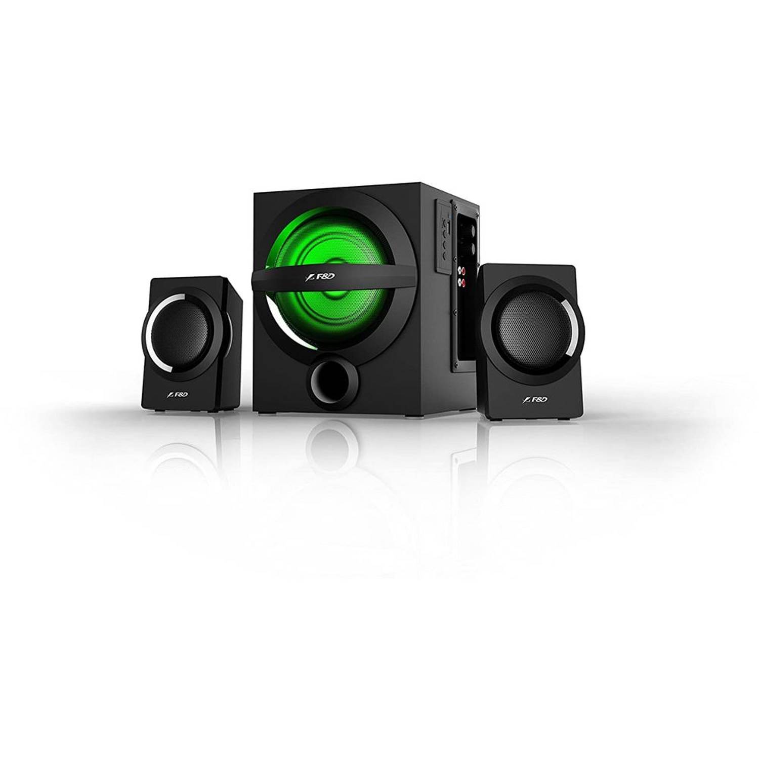 F & D Bluetooth Speaker With Subwoofer Black F & D Bluetooth Speaker With Subwoofer Black