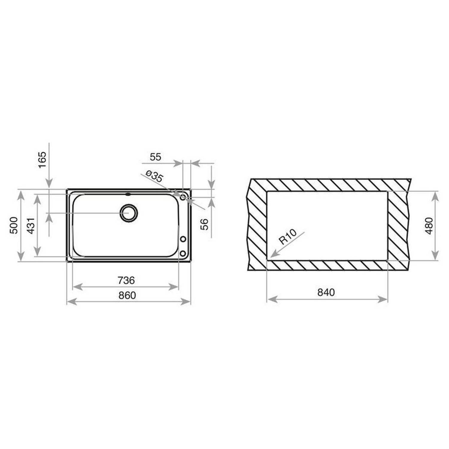TEKA BAHIA 1B PLUS Inset Stainless Steel Sink TEKA BAHIA 1B PLUS Inset Stainless Steel Sink