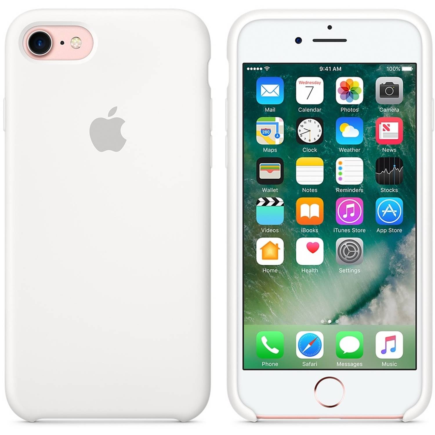 Apple MMWF2ZM/A iphone 7 Silicone Case White Apple MMWF2ZM/A iphone 7 Silicone Case White