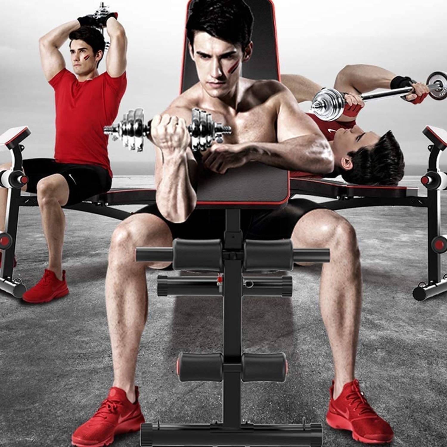 Ultimax - Multi-purposed Exercise Weight Bench Adjustable, Folding Workout Bench Gym Bench Sit Up Incline Decline Abs Bench For Full Body, Supine Board Exercise For Home Gym Ultimax - Multi-purposed Exercise Weight Bench Adjustable, Folding Workout Bench Gym Bench Sit Up Incline Decline Abs Bench For Full Body, Supine Board Exercise For Home Gym