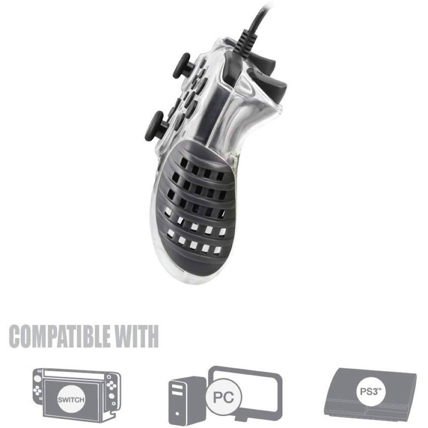 Nyko Air Glow Wired Controller For Nintendo Switch Transparent Nyko Air Glow Wired Controller For Nintendo Switch Transparent