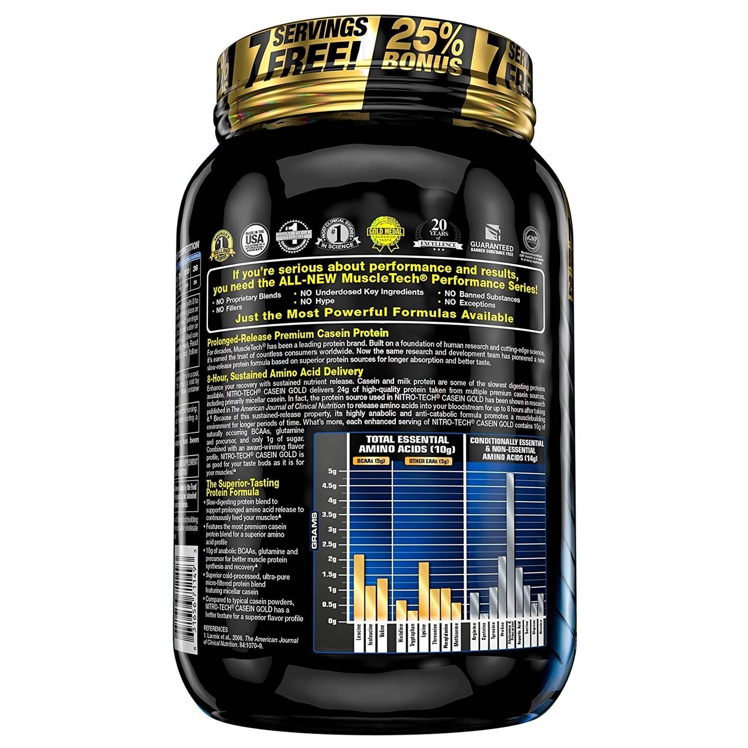 MuscleTech Nitro Tech Casein Gold Creamy Vanilla 2.5LB MuscleTech Nitro Tech Casein Gold Creamy Vanilla 2.5LB