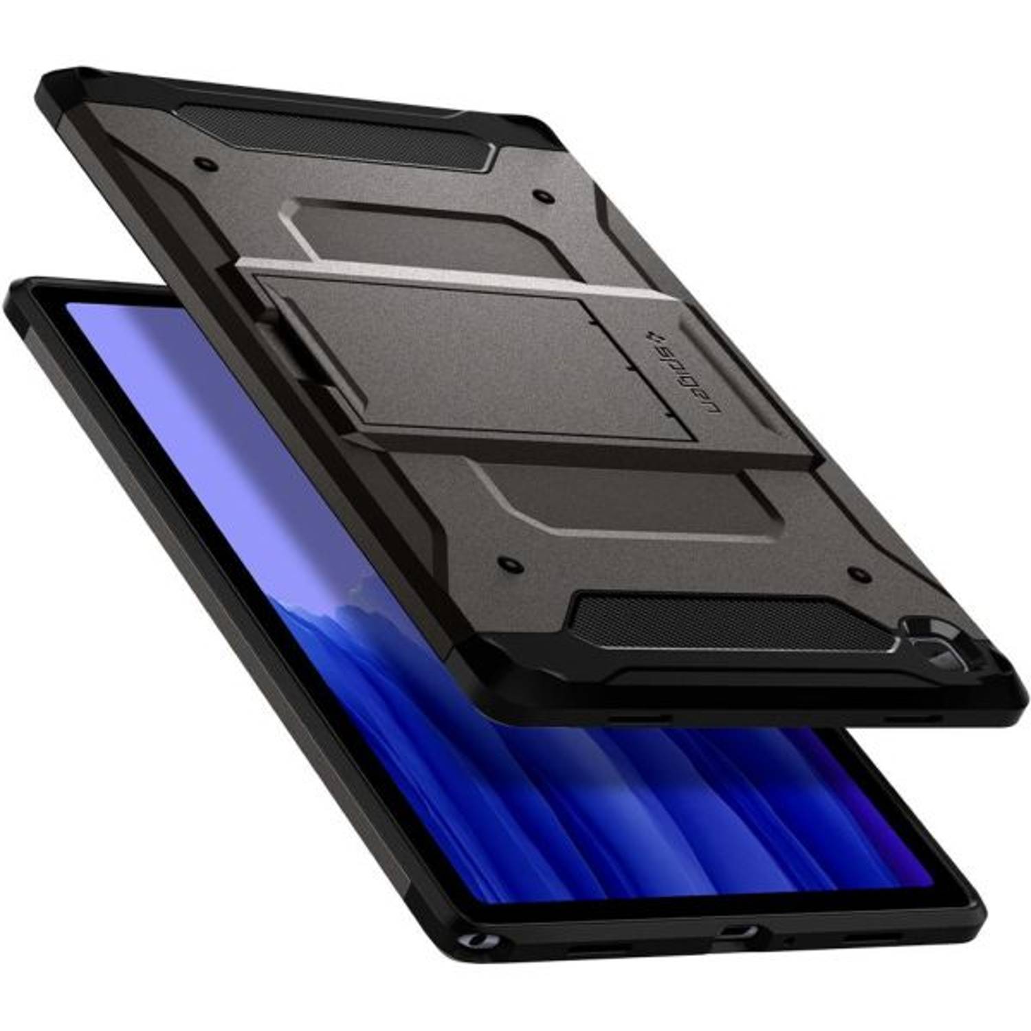 Spigen Tough Armor Pro Case Gunmetal Samsung Galaxy Tab A7 Spigen Tough Armor Pro Case Gunmetal Samsung Galaxy Tab A7