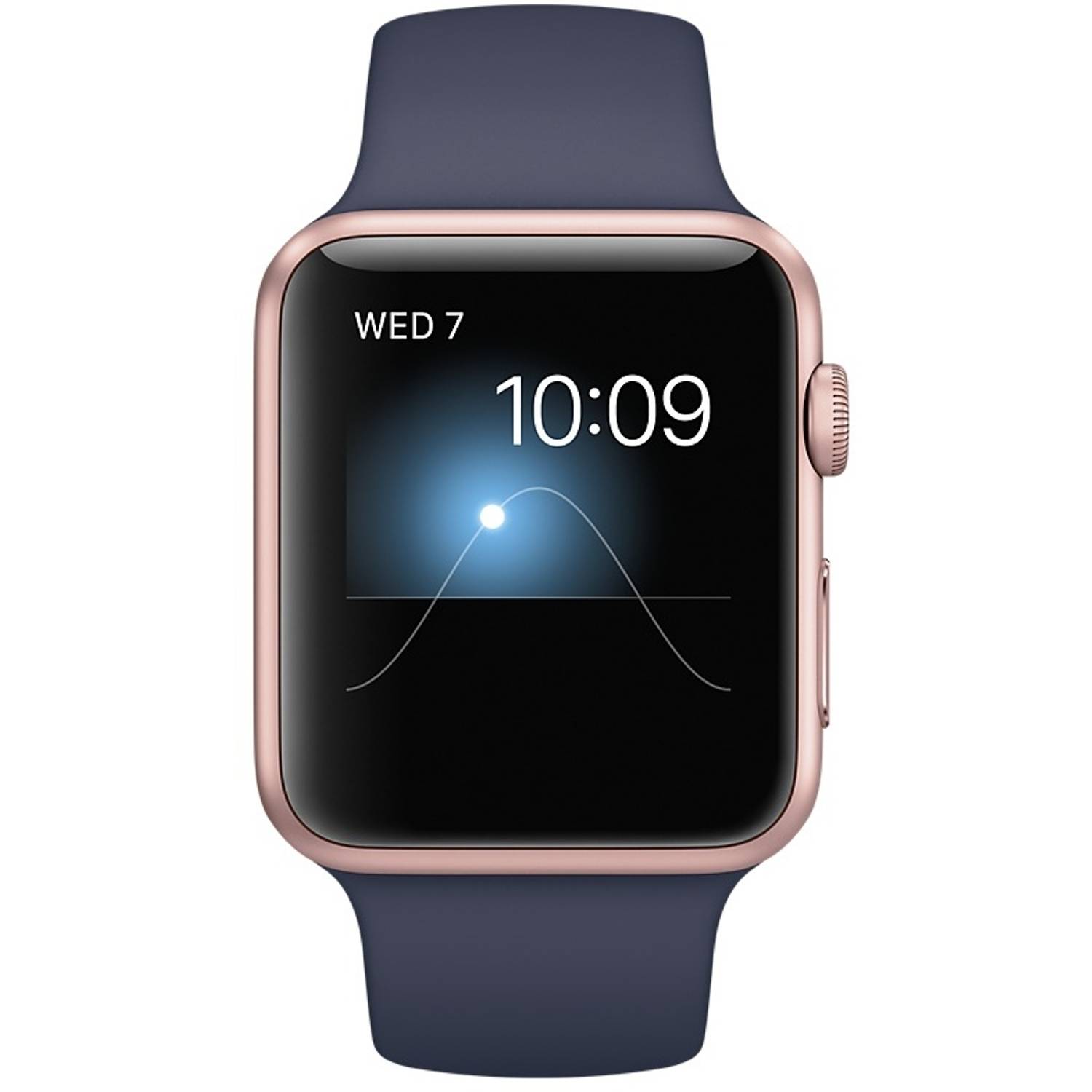 Apple Watch Series 1 - 42mm Rose Gold Aluminium Case with Midnight Blue Sport Band Apple Watch Series 1 - 42mm Rose Gold Aluminium Case with Midnight Blue Sport Band