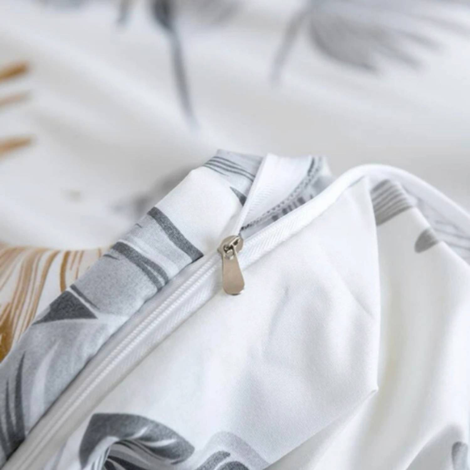 Luna Home Queen/double Size 6 Pieces Bedding Set Without Filler, Elegant Tropical Leaves Design Luna Home Queen/double Size 6 Pieces Bedding Set Without Filler, Elegant Tropical Leaves Design