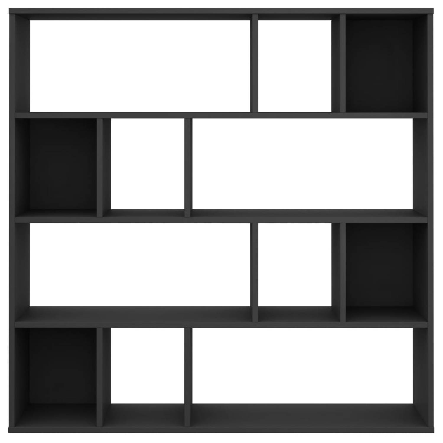 vidaXL Room Divider/Book Cabinet Black 110x24x110 cm Engineered Wood vidaXL Room Divider/Book Cabinet Black 110x24x110 cm Engineered Wood