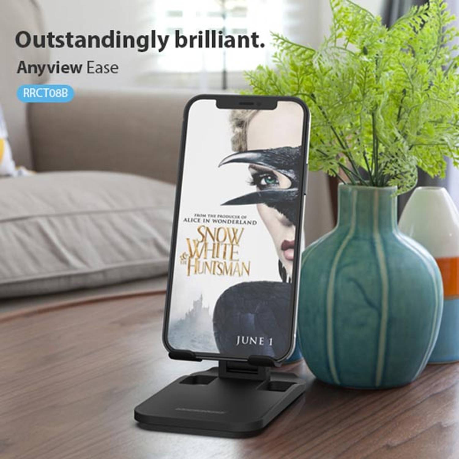 Rockrose Foldable Desktop Phone Stand Black Rockrose Foldable Desktop Phone Stand Black