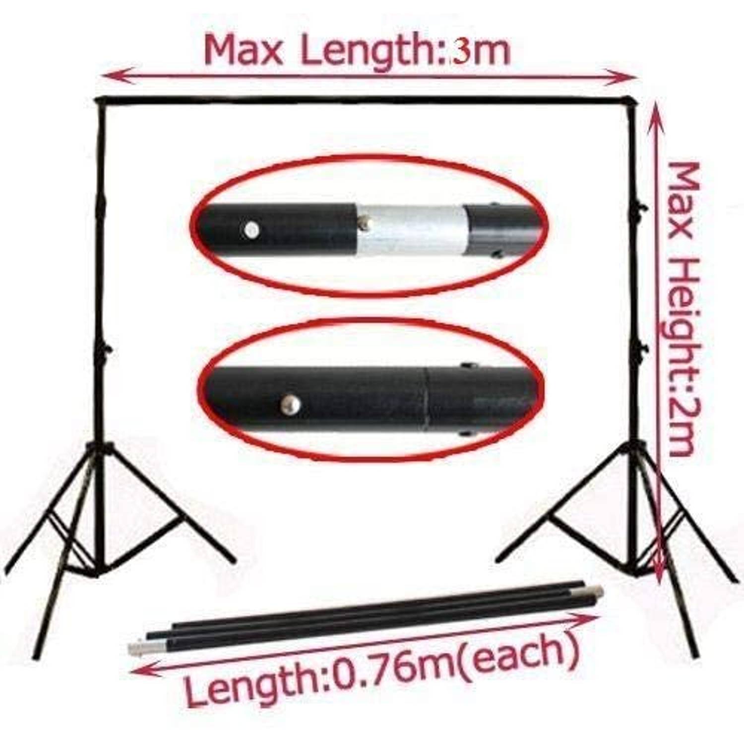 Coopic S03 2m X 3m Background Support System With Continuous Lighting Kit For Photo Studio Product,portrait And Video Shoot Photography Coopic S03 2m X 3m Background Support System With Continuous Lighting Kit For Photo Studio Product,portrait And Video Shoot Photography