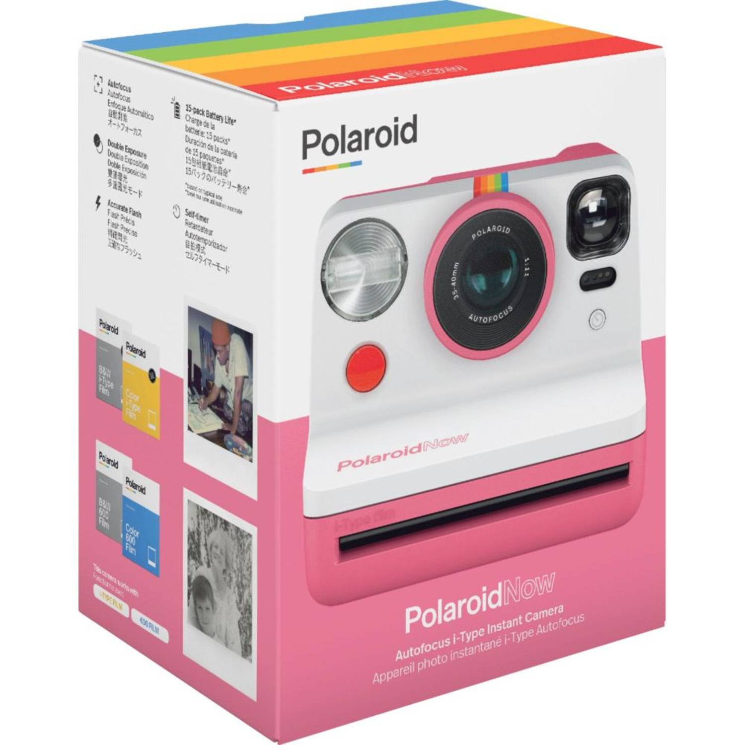 Polaroid Now i‑Type 009056 Instant Camera Pink Polaroid Now i‑Type 009056 Instant Camera Pink