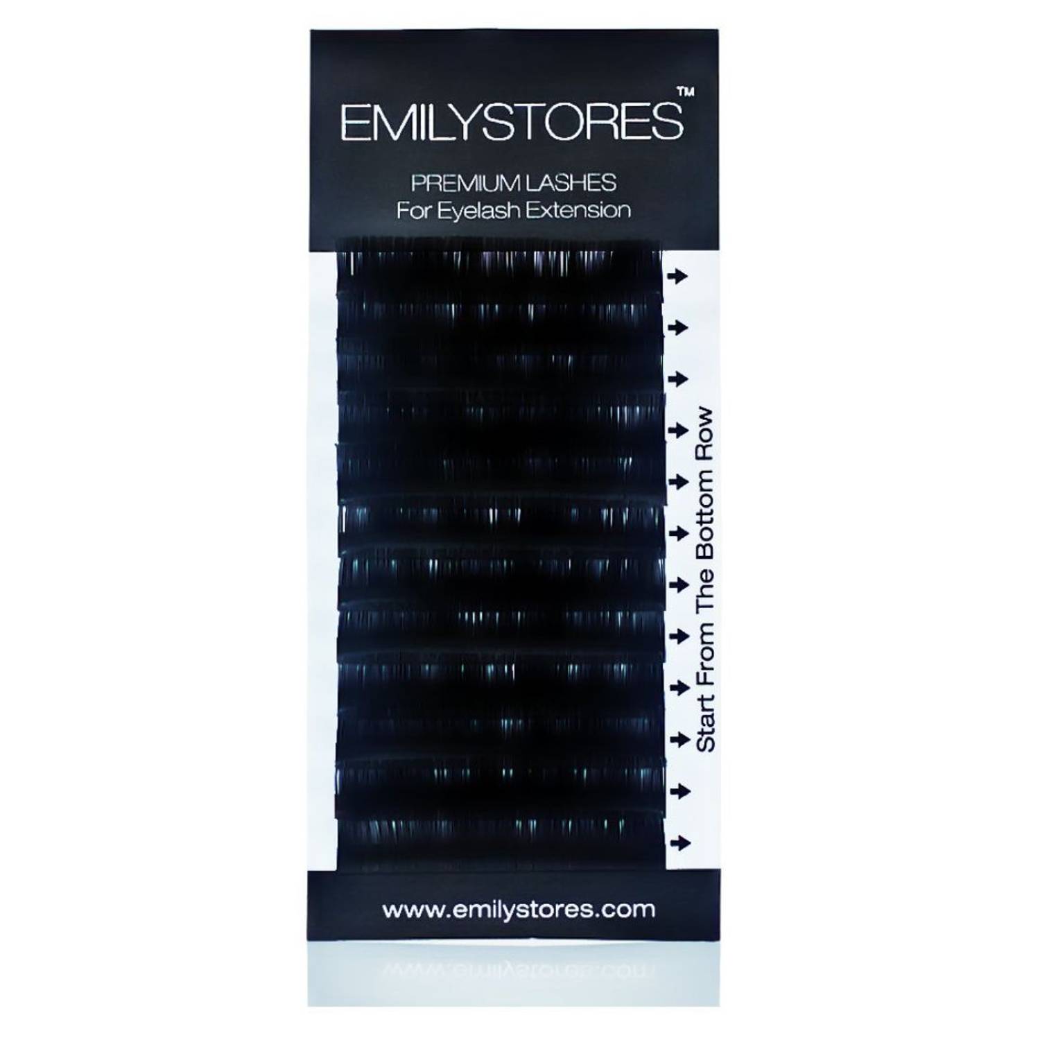 EMILYSTORES Eyelash Extensions 0.20mm Thickness D Curl Length 14mm Silk Mink Fake Eye Lashes In One Tray EMILYSTORES Eyelash Extensions 0.20mm Thickness D Curl Length 14mm Silk Mink Fake Eye Lashes In One Tray
