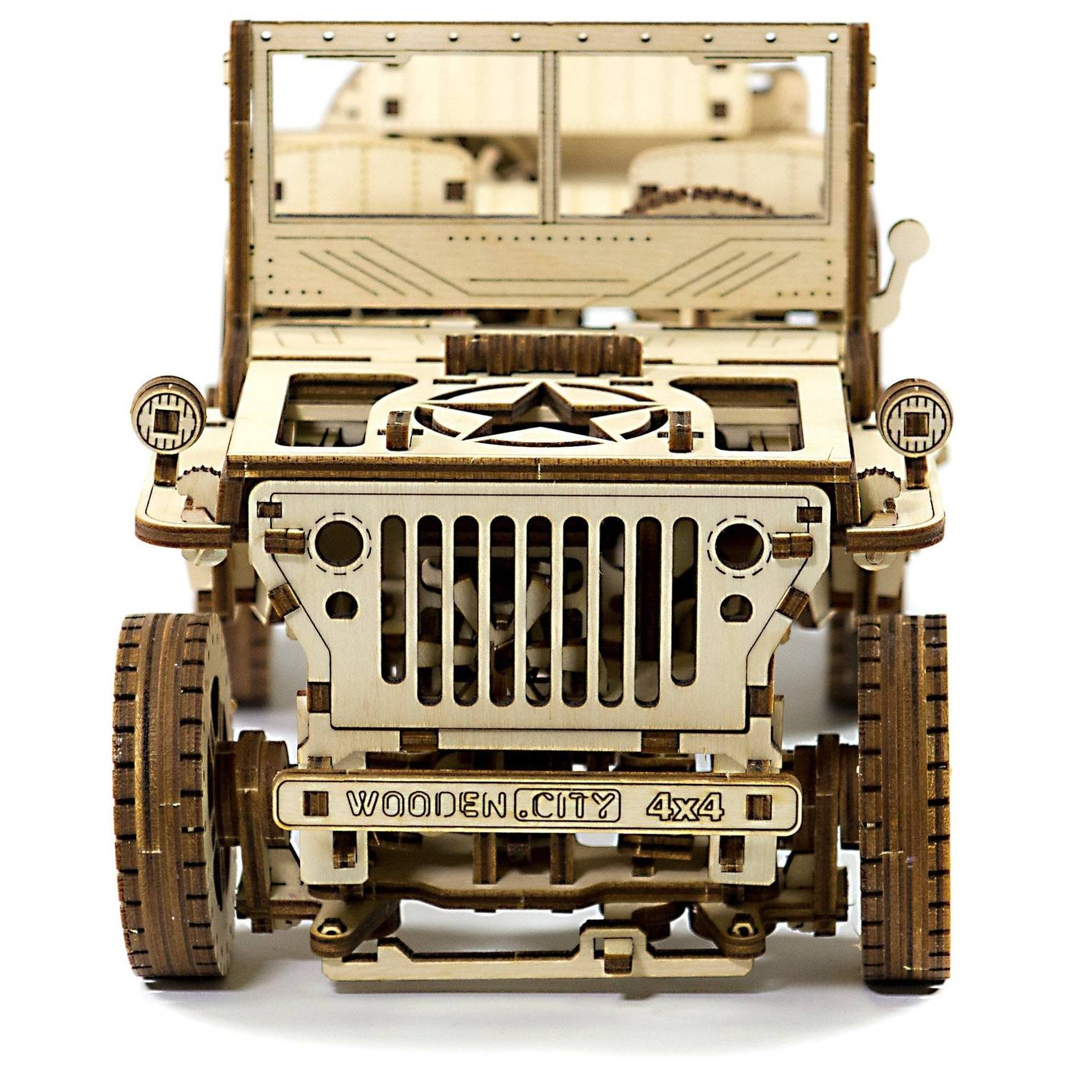 Wooden City 4x4 Jeep 3D Mechanical Model Wooden City 4x4 Jeep 3D Mechanical Model