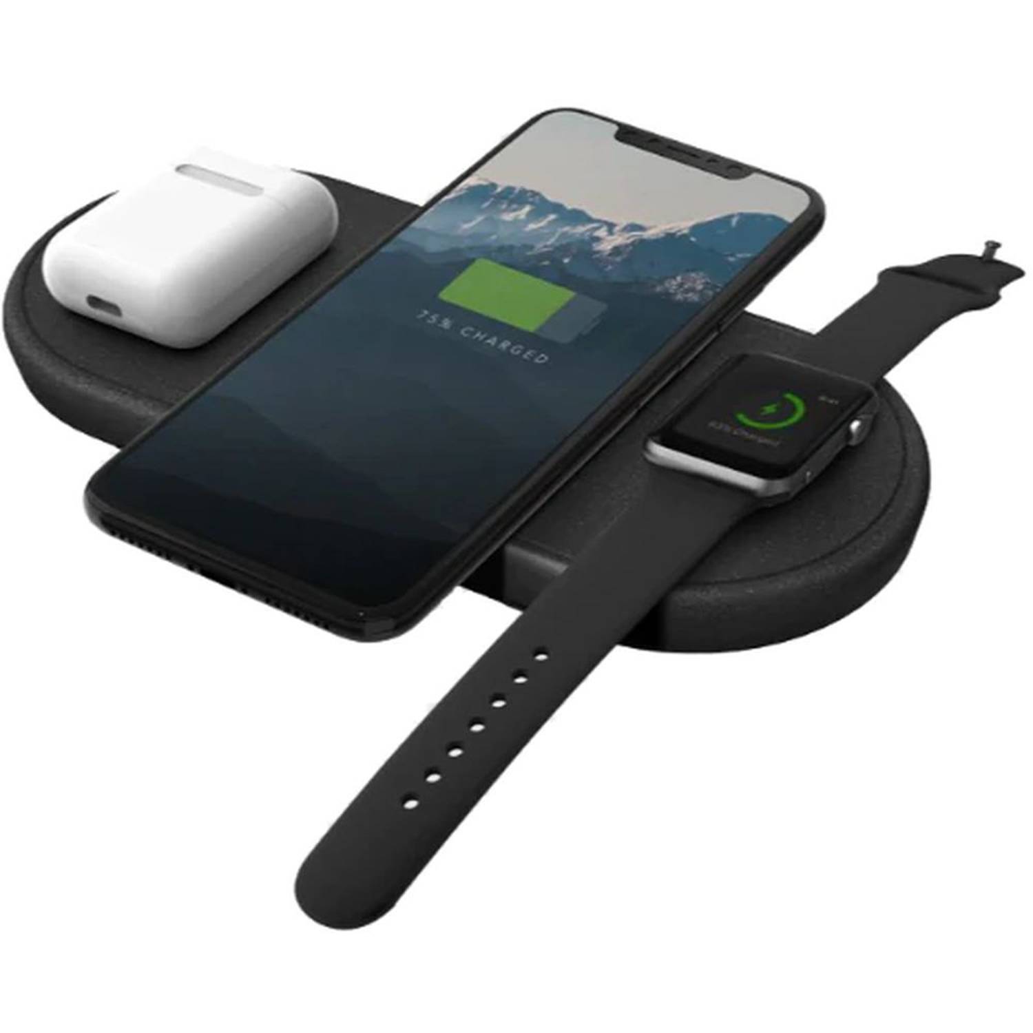 Uniq 3 In 1 Wireless Charger Black Uniq 3 In 1 Wireless Charger Black