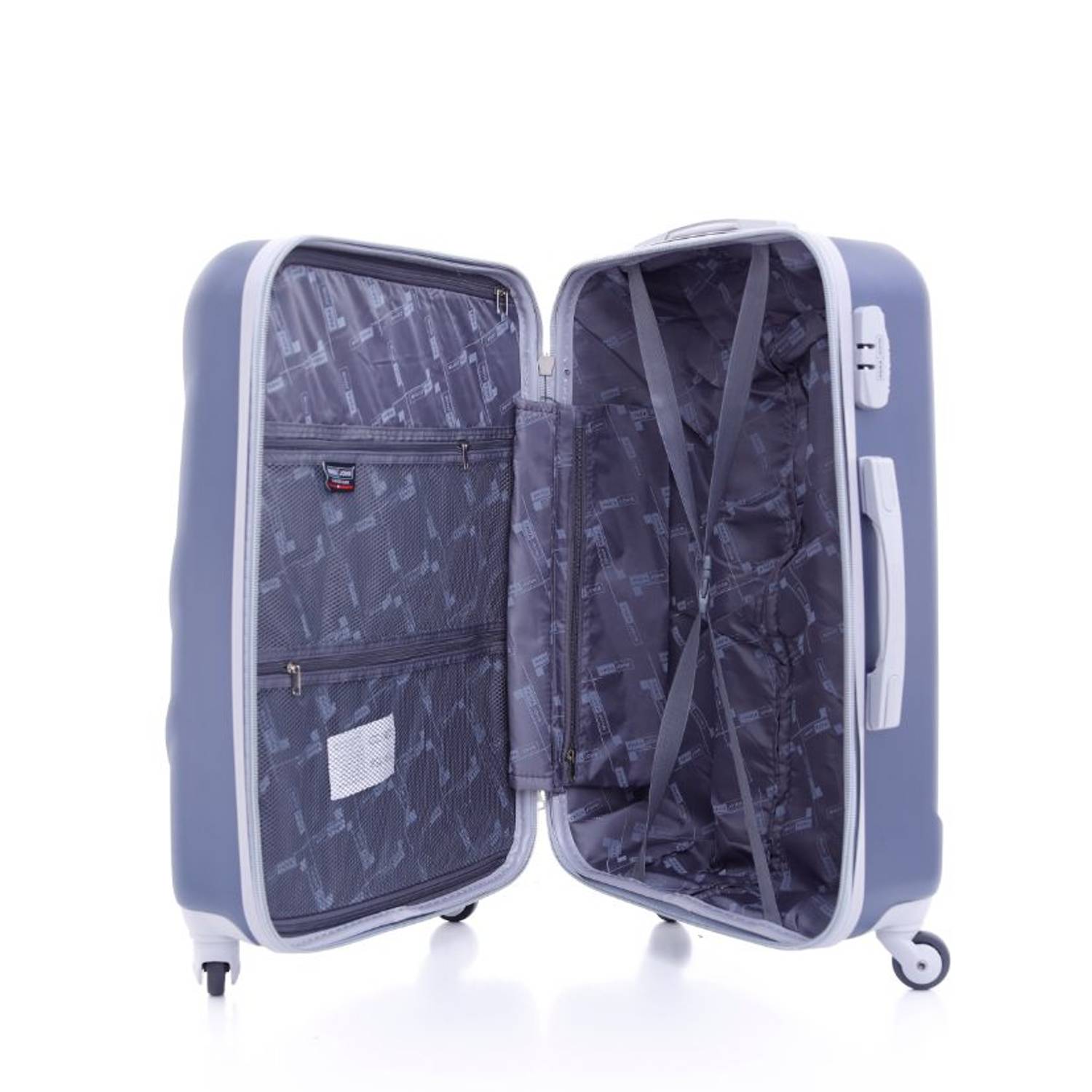 Para John ABS Luggage Travel Trolley With 4 Wheels 3pcs Set Dark Blue Para John ABS Luggage Travel Trolley With 4 Wheels 3pcs Set Dark Blue