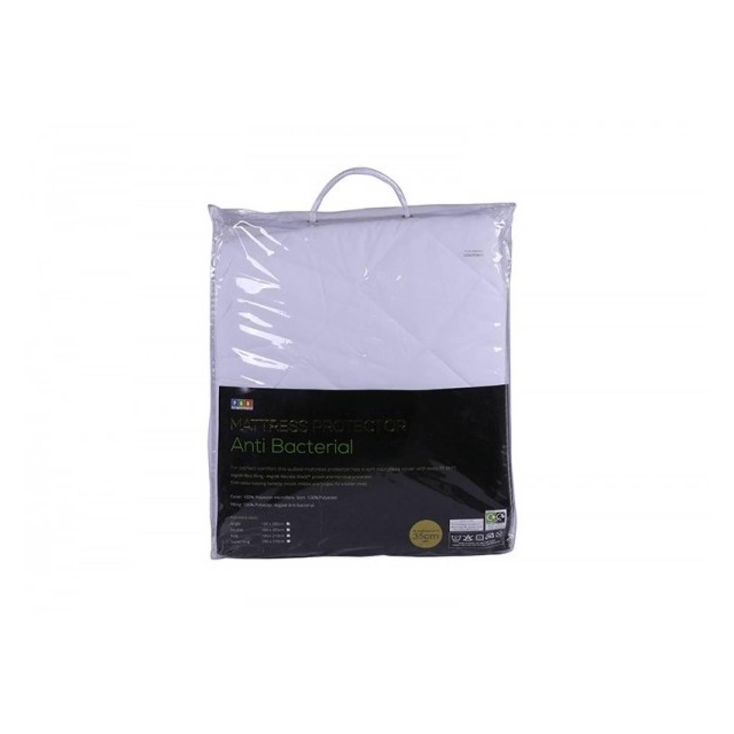 Pan Emirates Antibacterial Mattress Protector 180X210cm White Pan Emirates Antibacterial Mattress Protector 180X210cm White