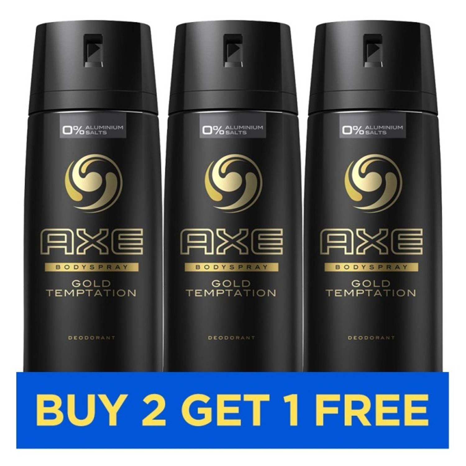 Axe Gold Temptation Fragrance 150ml - Buy 2 Get 1 Free Axe Gold Temptation Fragrance 150ml - Buy 2 Get 1 Free