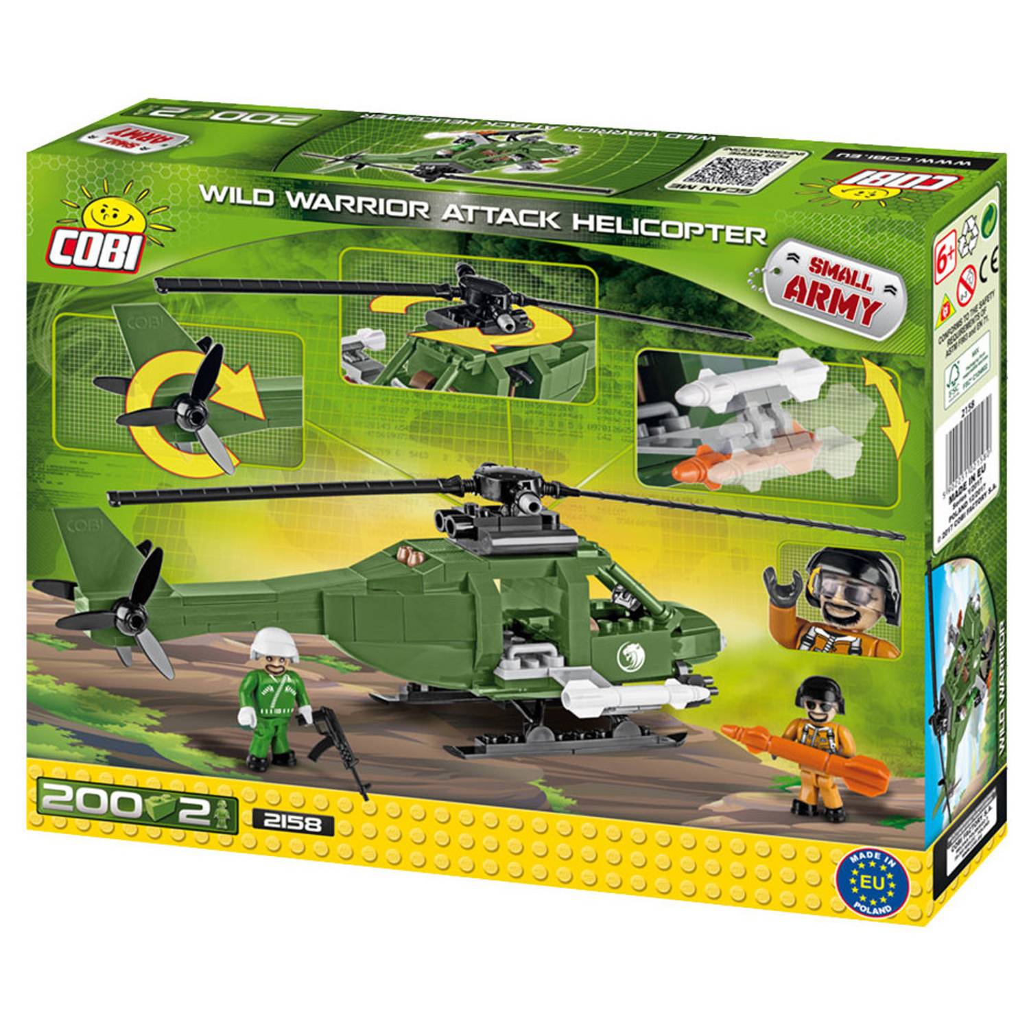 Cobi 200pcs Small Army Wild Warrior Attack Helicopter Cobi 200pcs Small Army Wild Warrior Attack Helicopter