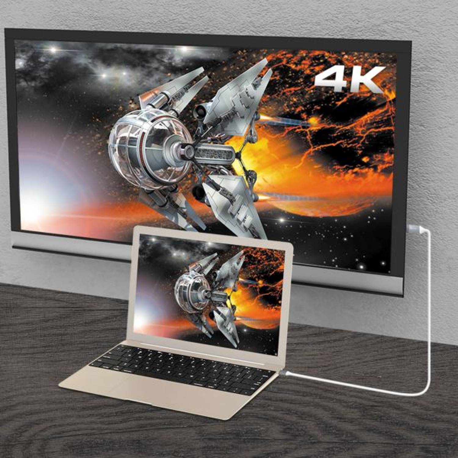 J5Create USB-C To 4K HDMI Cable Aluminium White/Silver J5Create USB-C To 4K HDMI Cable Aluminium White/Silver