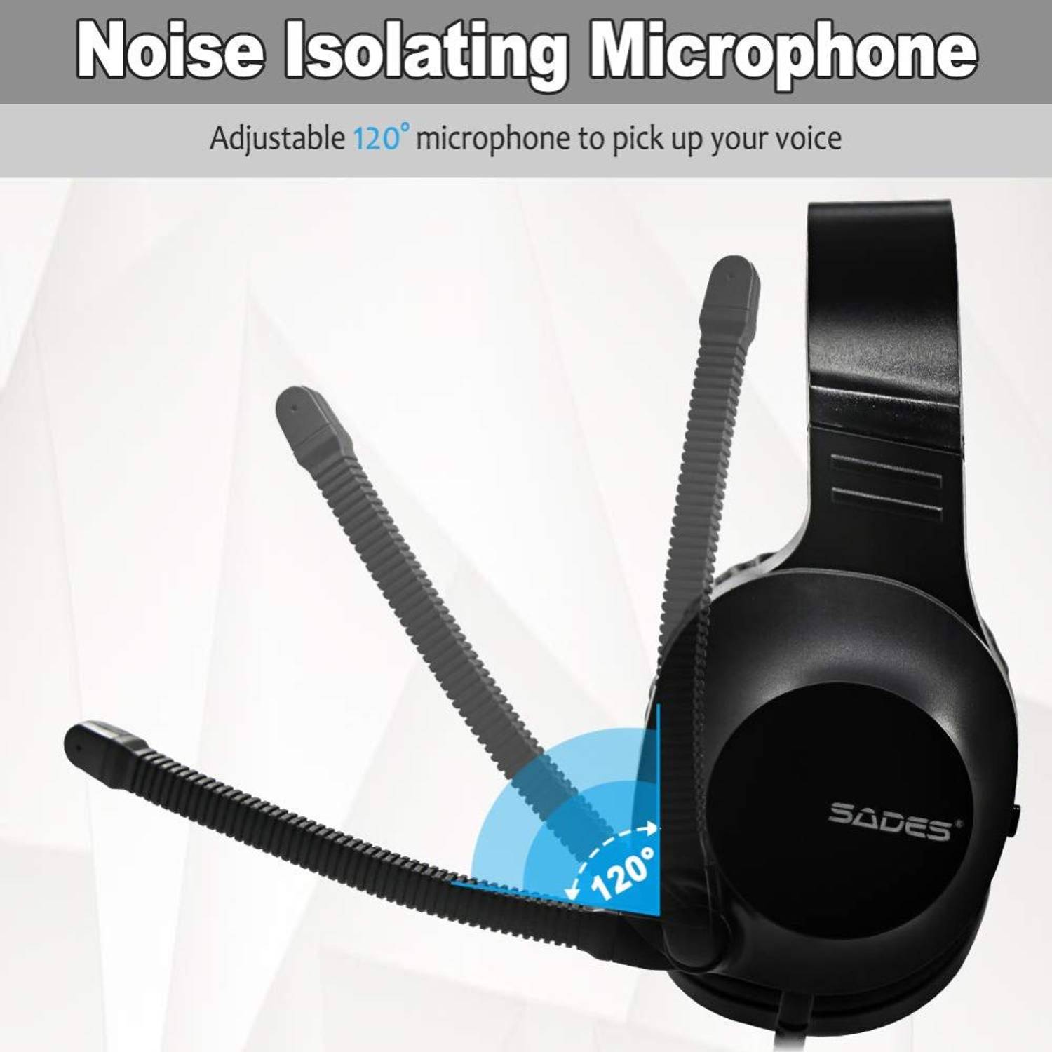 Sades SA-721 Spirits Wired On Ear Gaming Headset Black Sades SA-721 Spirits Wired On Ear Gaming Headset Black